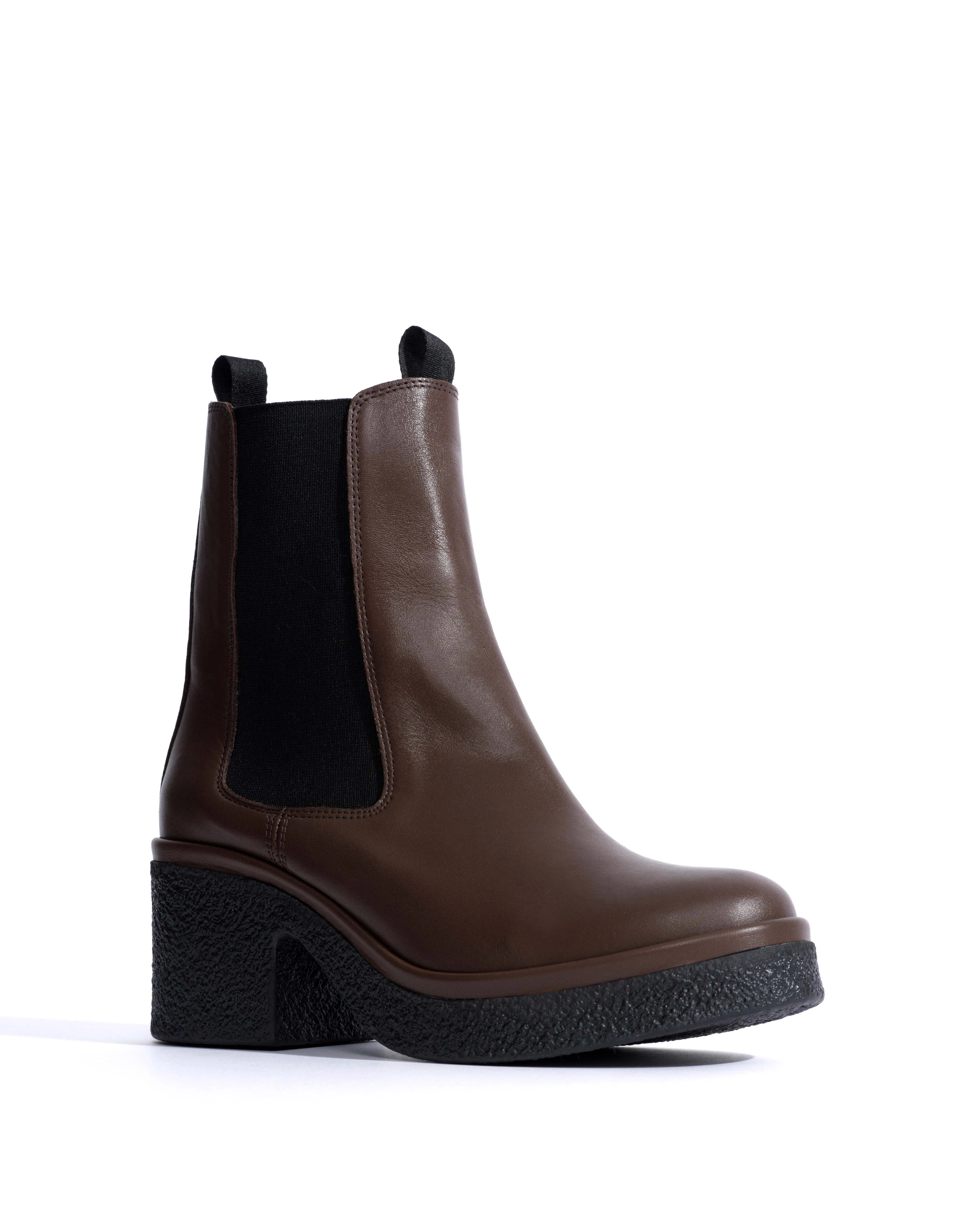 Laurell 65 platform Soft calf & sole Dark taupe & black sold by Anonymous Copenhagen product image thumbnail 2