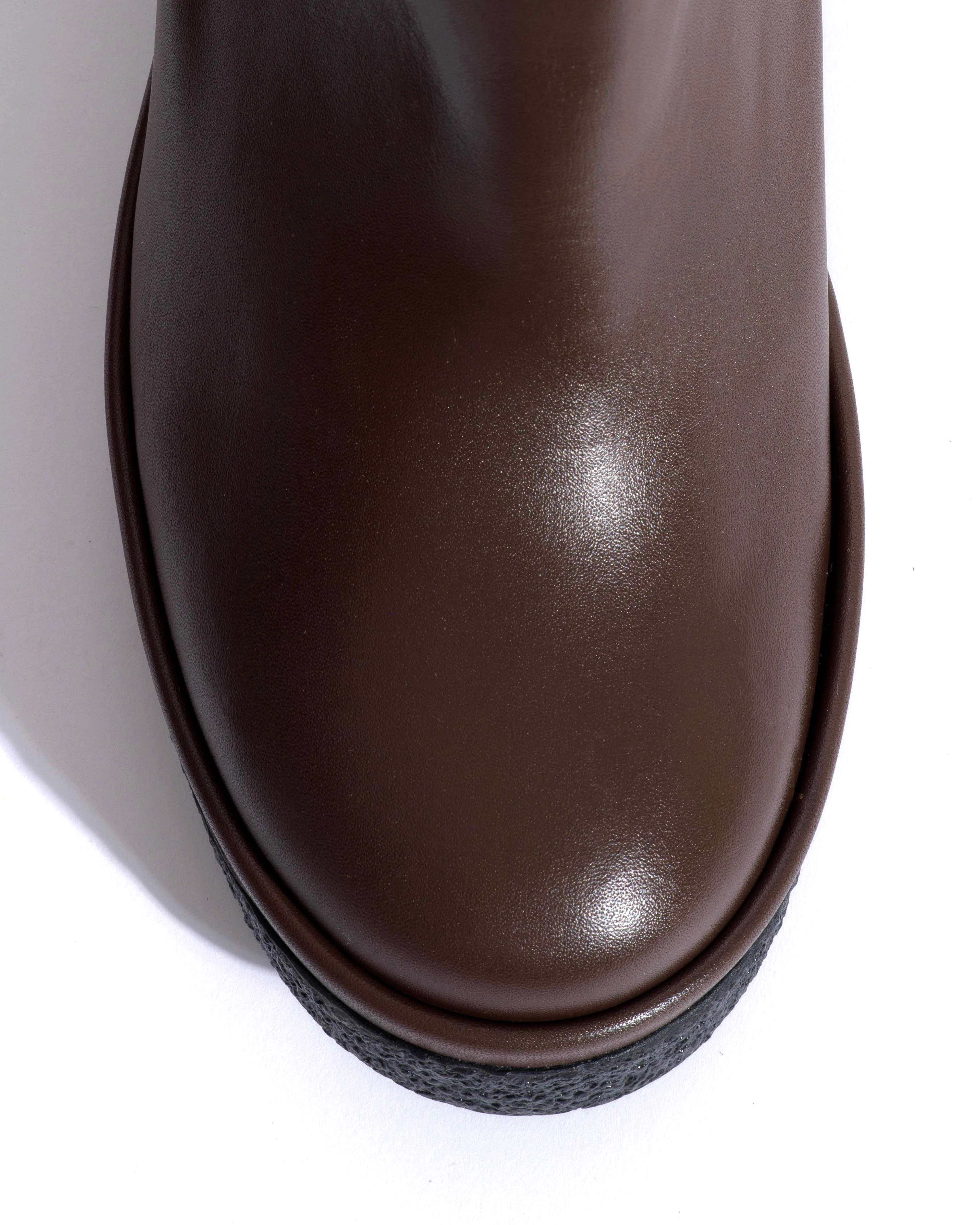 Laurell 65 platform Soft calf & sole Dark taupe & black sold by Anonymous Copenhagen product image thumbnail 5