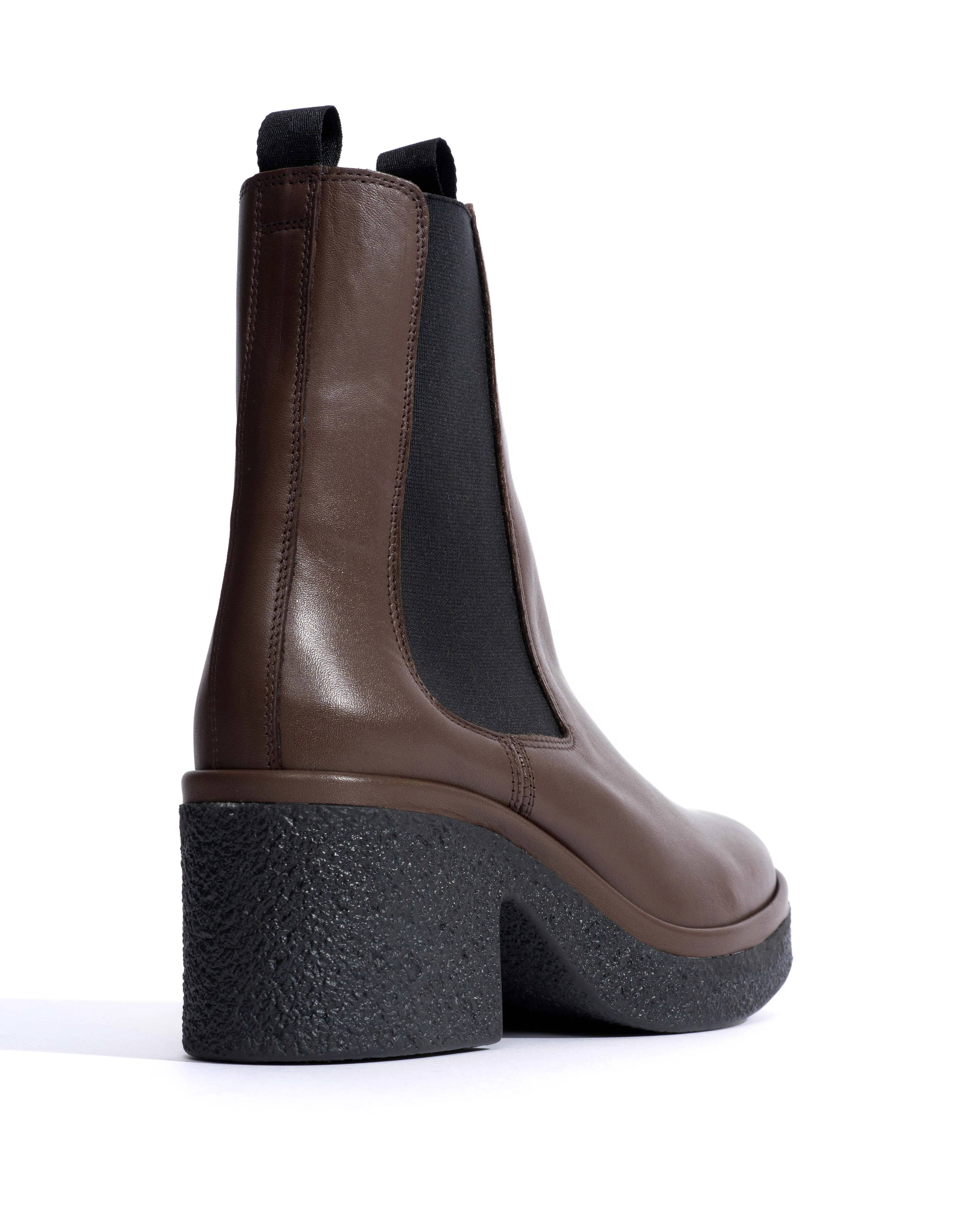 Laurell 65 platform Soft calf & sole Dark taupe & black sold by Anonymous Copenhagen product image thumbnail 3