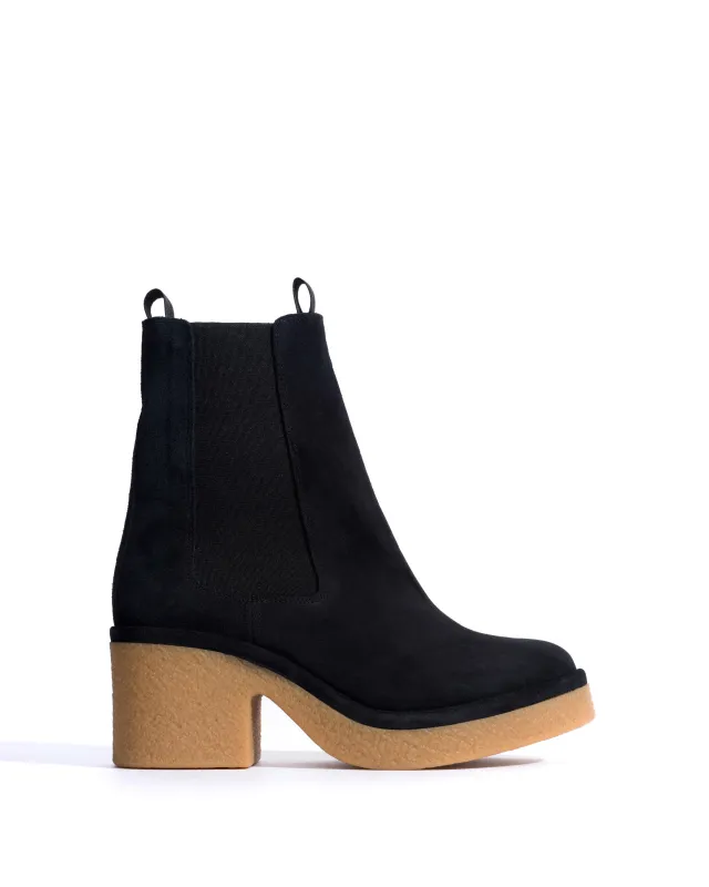 Laurell 65 platform Calf suede & sole Off black & natural sold by Anonymous Copenhagen