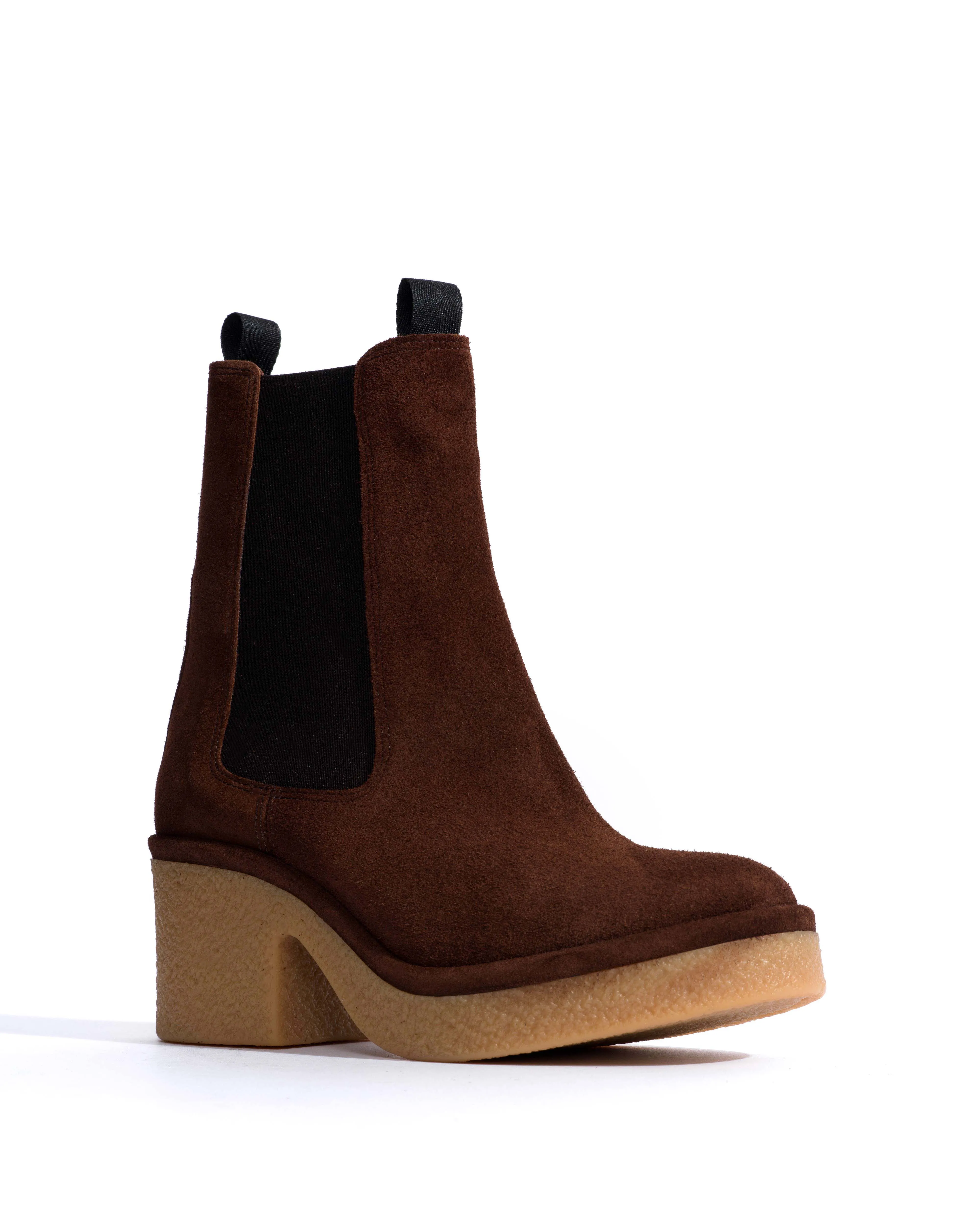 Laurell 65 platform Calf suede & sole Chocolate & natural sold by Anonymous Copenhagen product image thumbnail 2