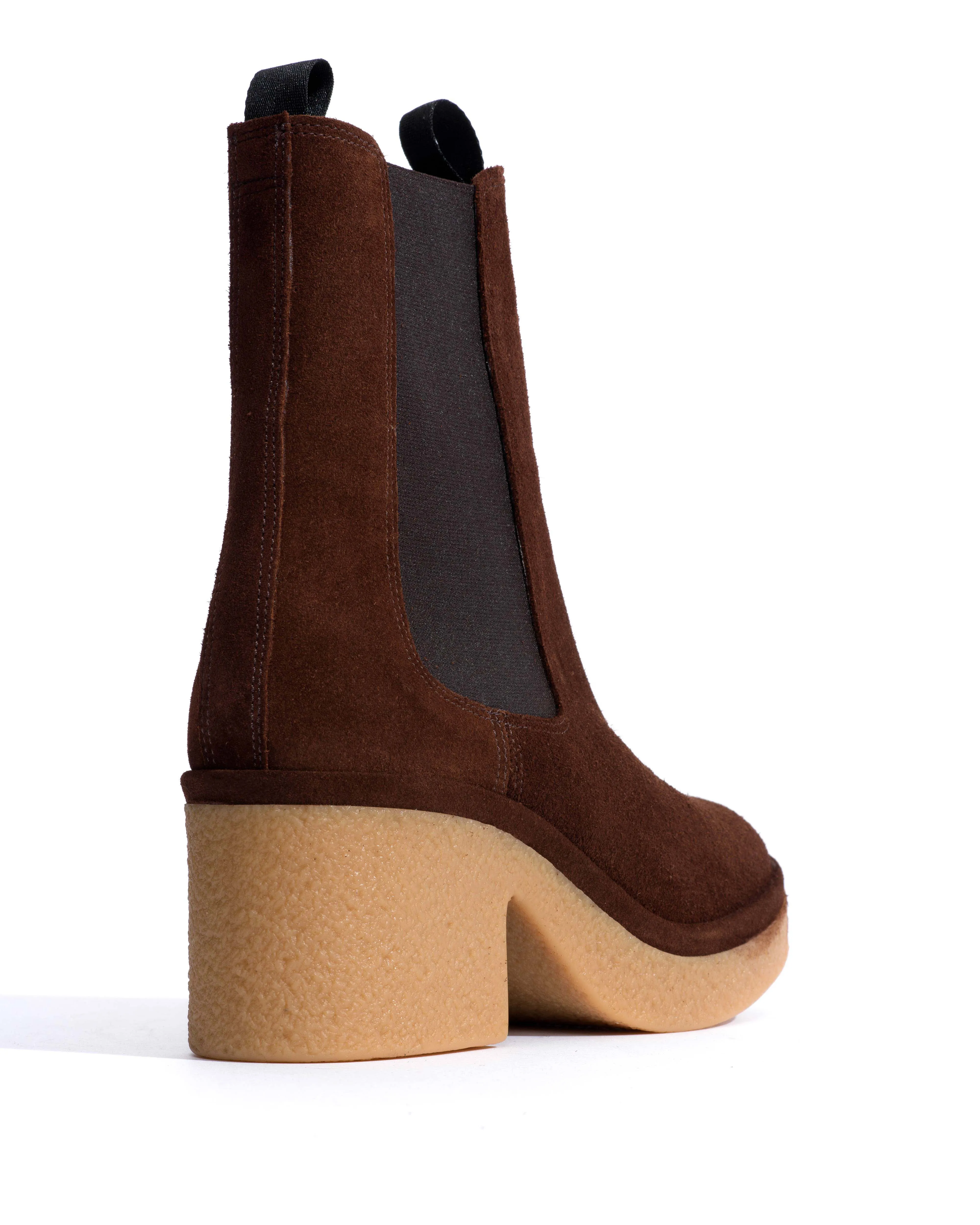 Laurell 65 platform Calf suede & sole Chocolate & natural sold by Anonymous Copenhagen product image thumbnail 3