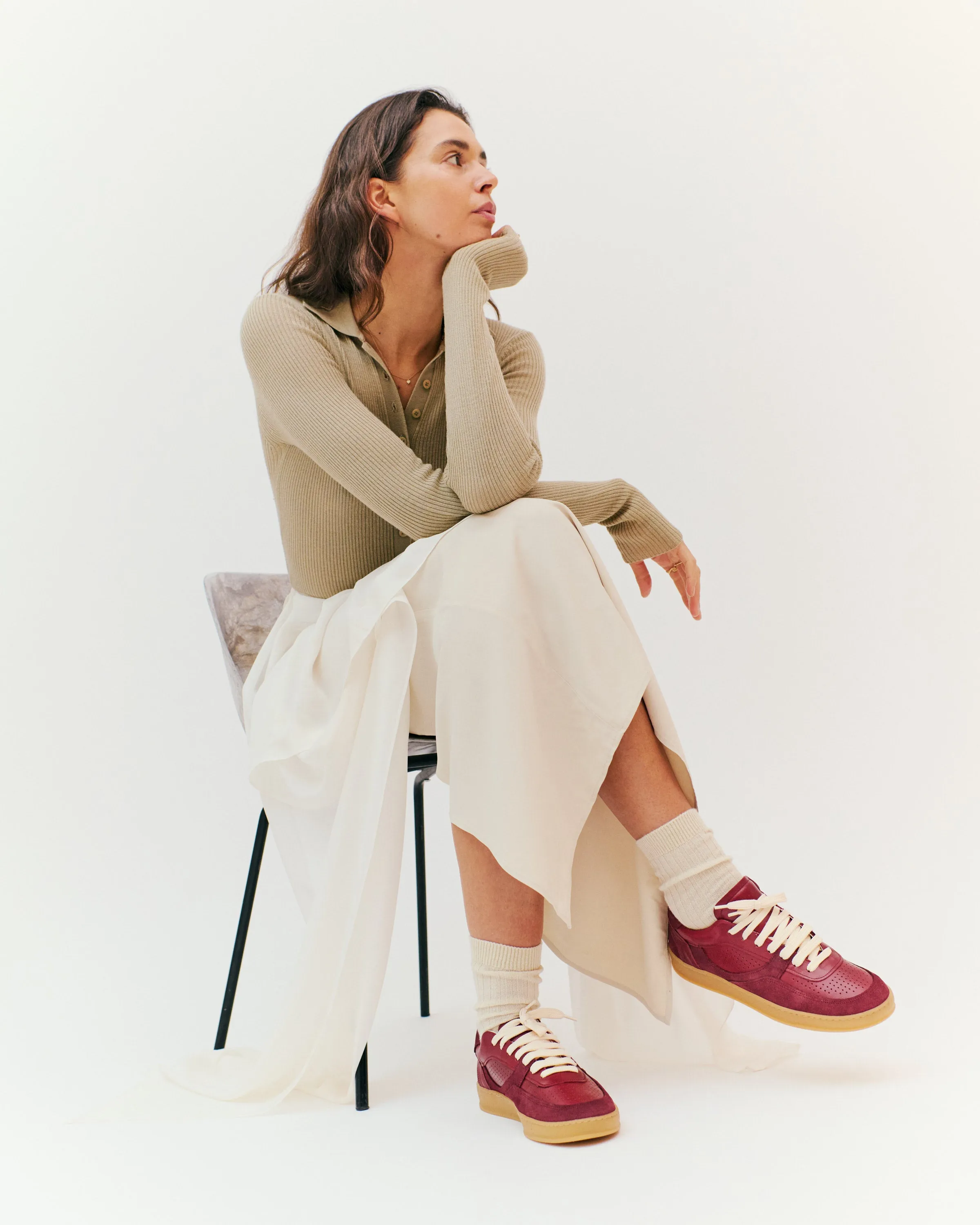 Elevate Calf suede & sleek leather Pomegranate sold by Anonymous Copenhagen product image thumbnail 3