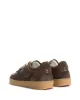 Elevate Calf suede & sleek leather Dark taupe & coffee brown sold by Anonymous Copenhagen
