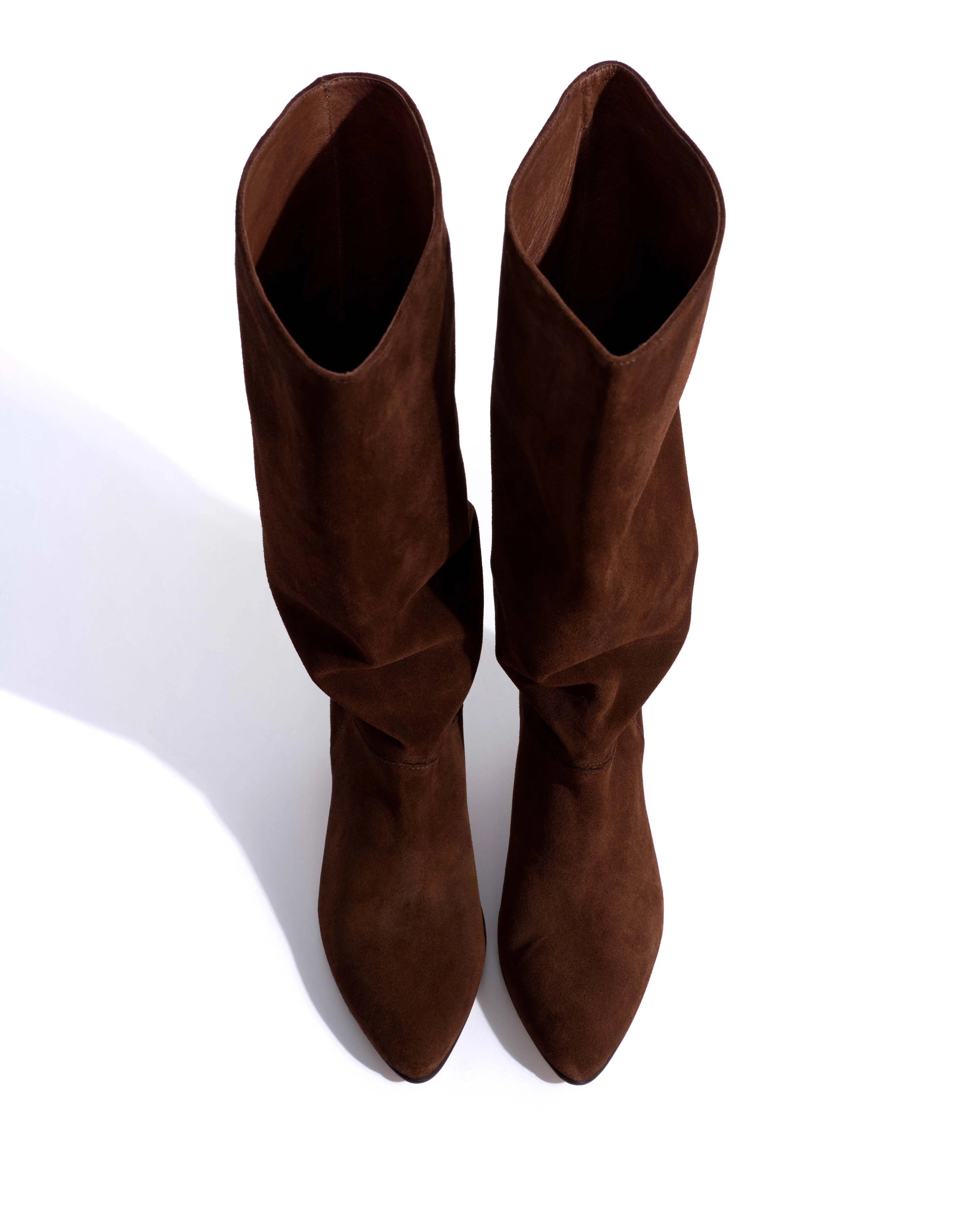 Jasmina 50 stiletto Calf suede & sleek leather Chocolate sold by Anonymous Copenhagen product image thumbnail 4