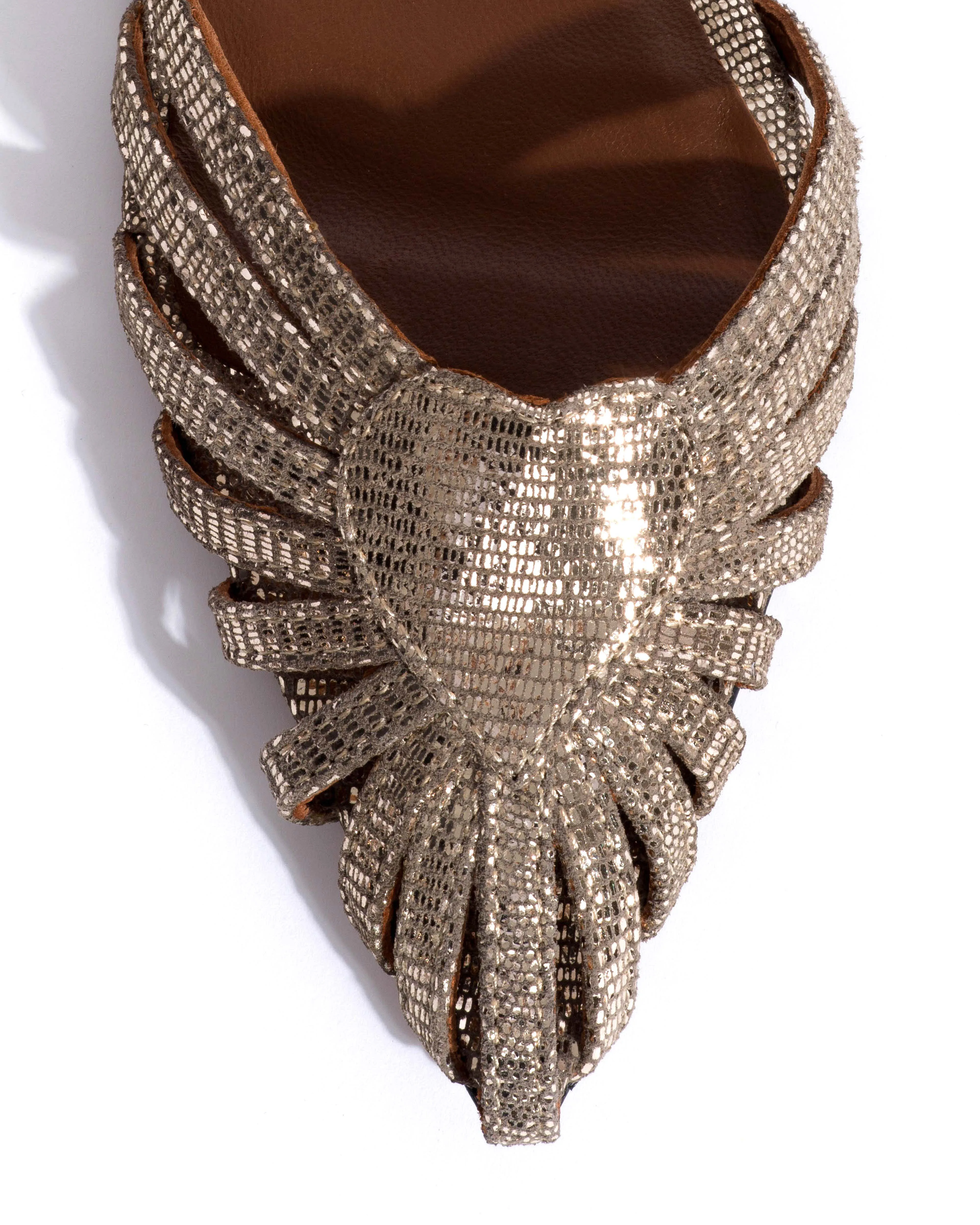 Keesha 10 Lizard metallic goat Vintage champagne sold by Anonymous Copenhagen product image thumbnail 5