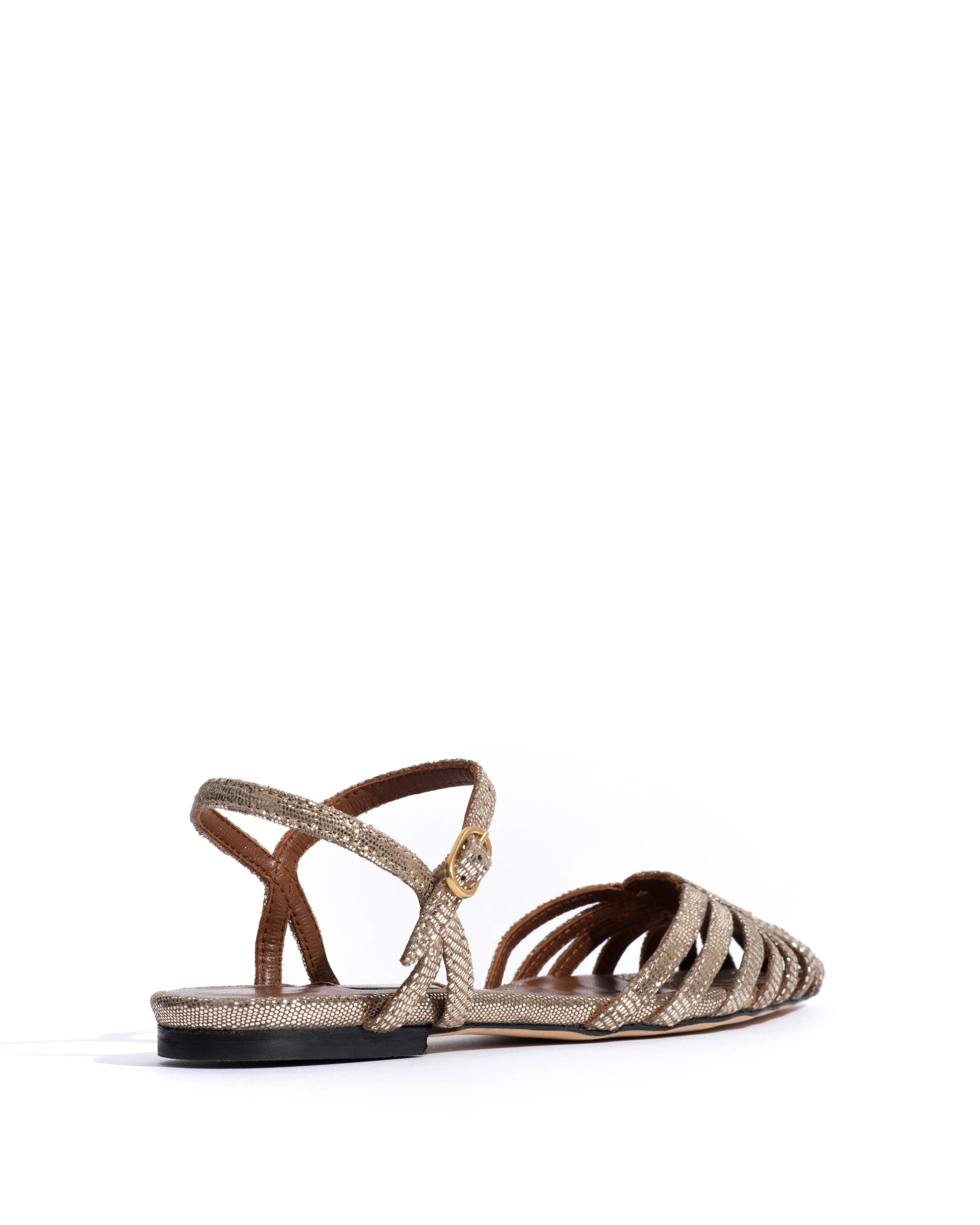 Keesha 10 Lizard metallic goat Vintage champagne sold by Anonymous Copenhagen product image thumbnail 3