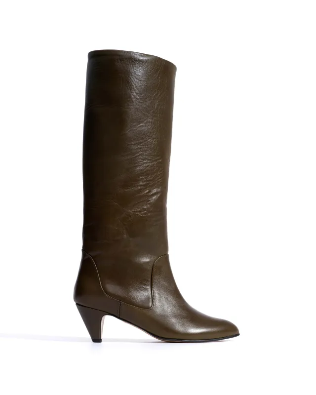 Valle 50 stiletto Vegetal soft calf Forrest green sold by Anonymous Copenhagen