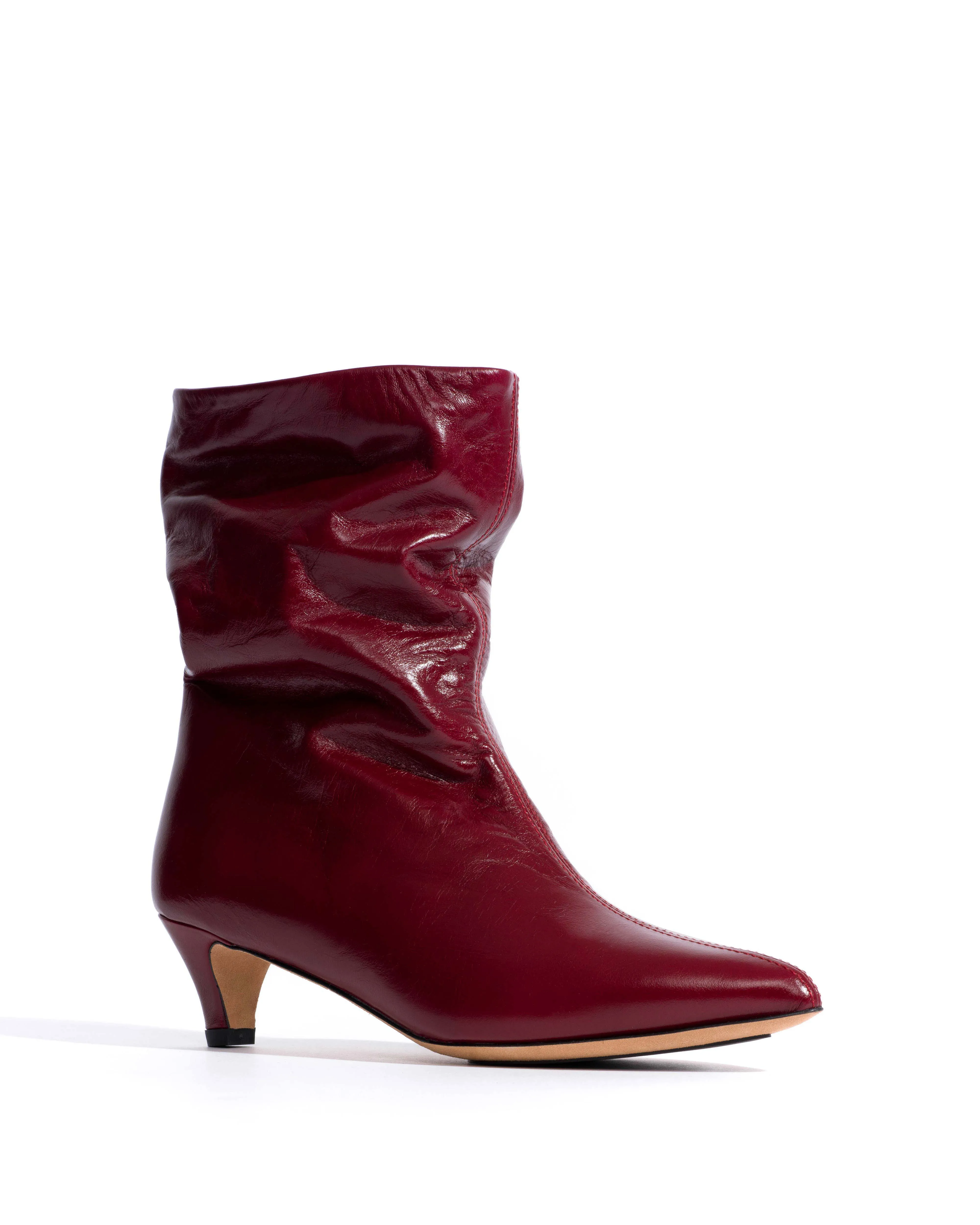 Sweeney 40 stiletto Crinkled soft calf Pomegranate sold by Anonymous Copenhagen product image thumbnail 2