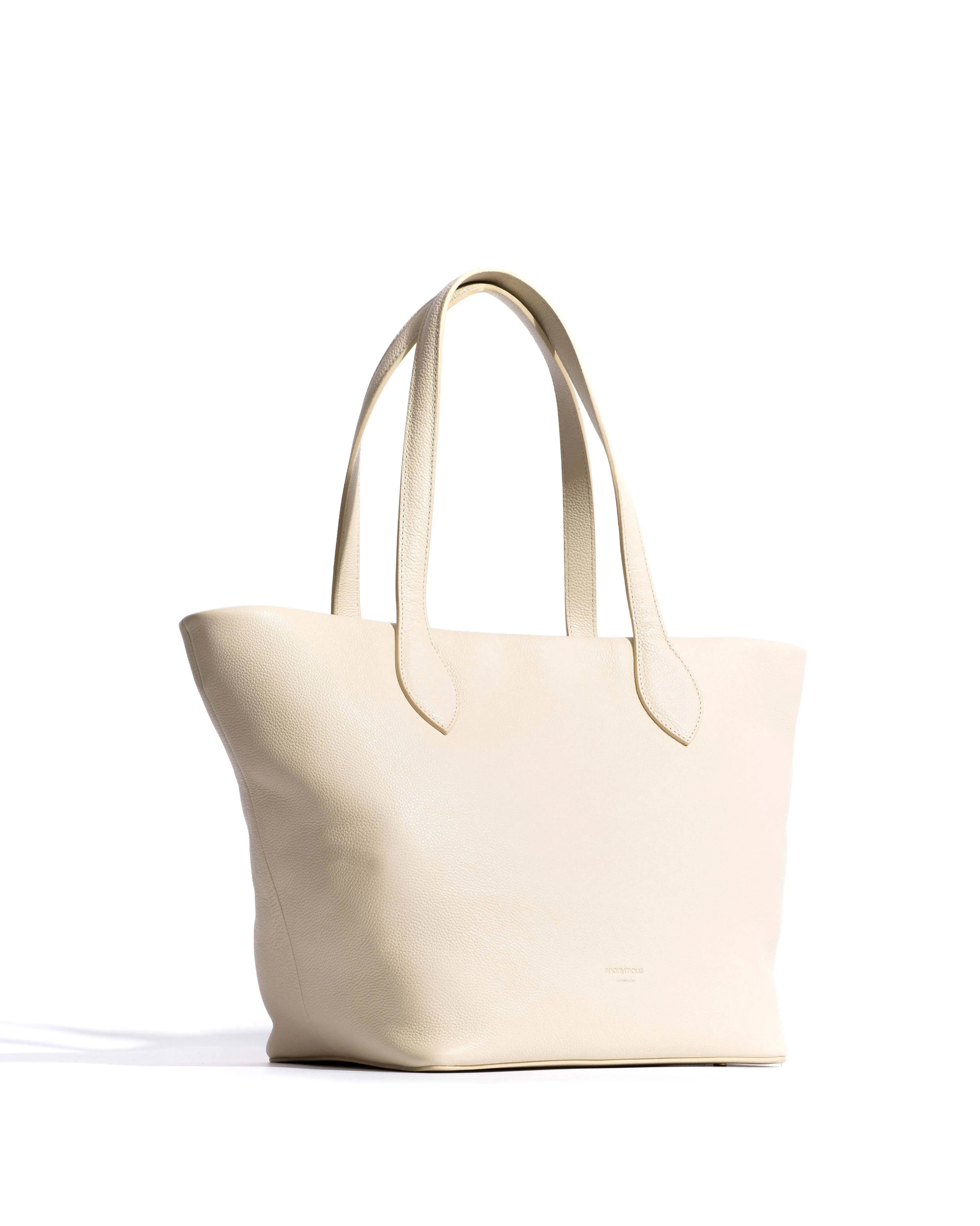 Arya carryall bag Pebbled soft calf White sand sold by Anonymous Copenhagen product image thumbnail 2