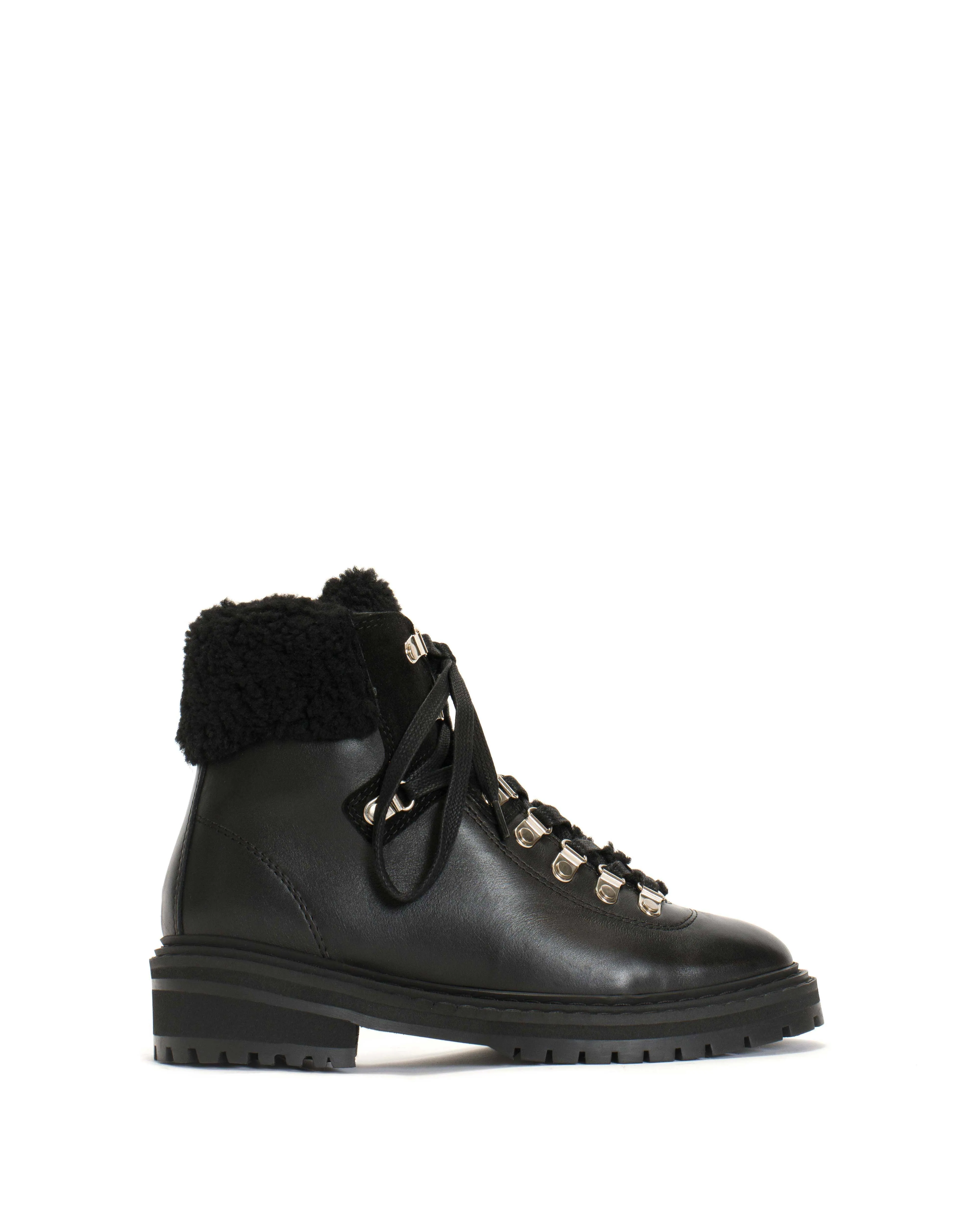 Beari lamb shearling Soft calf & suede leather Black sold by Anonymous Copenhagen