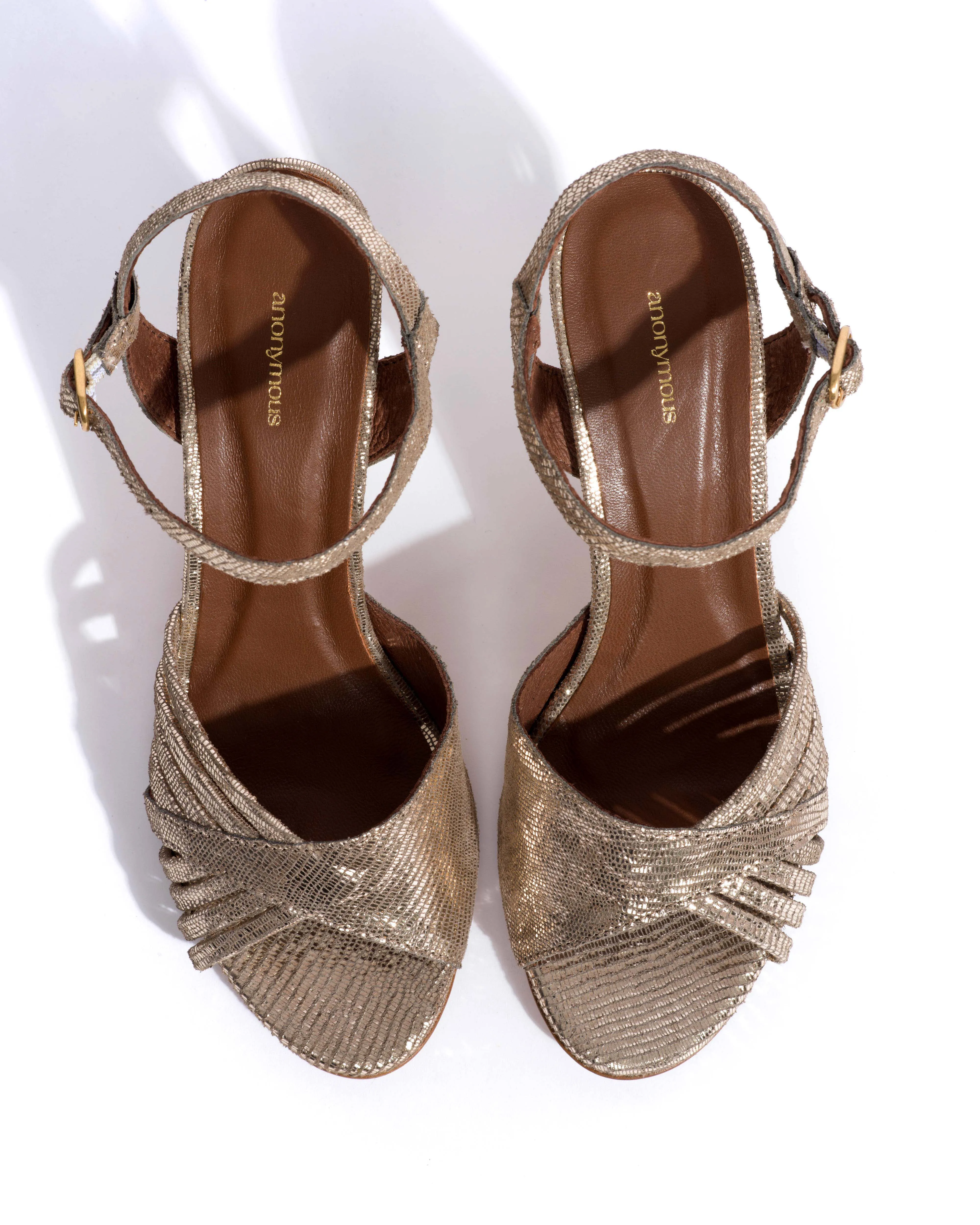 Hermine 75 Lizard metallic goat Vintage champagne sold by Anonymous Copenhagen product image thumbnail 4