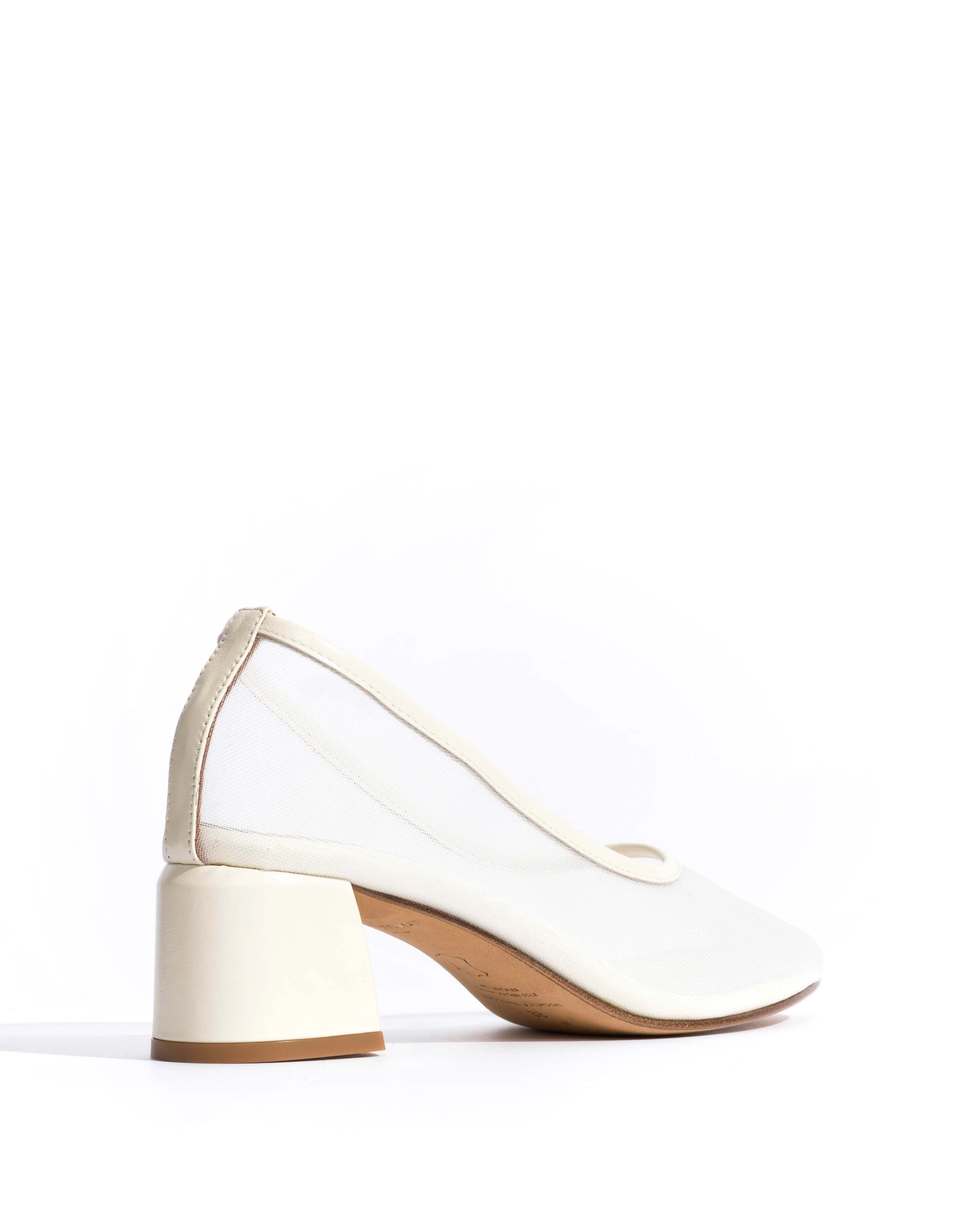 Sacha 40 mesh Shiny lamb & mesh White sand sold by Anonymous Copenhagen product image thumbnail 3