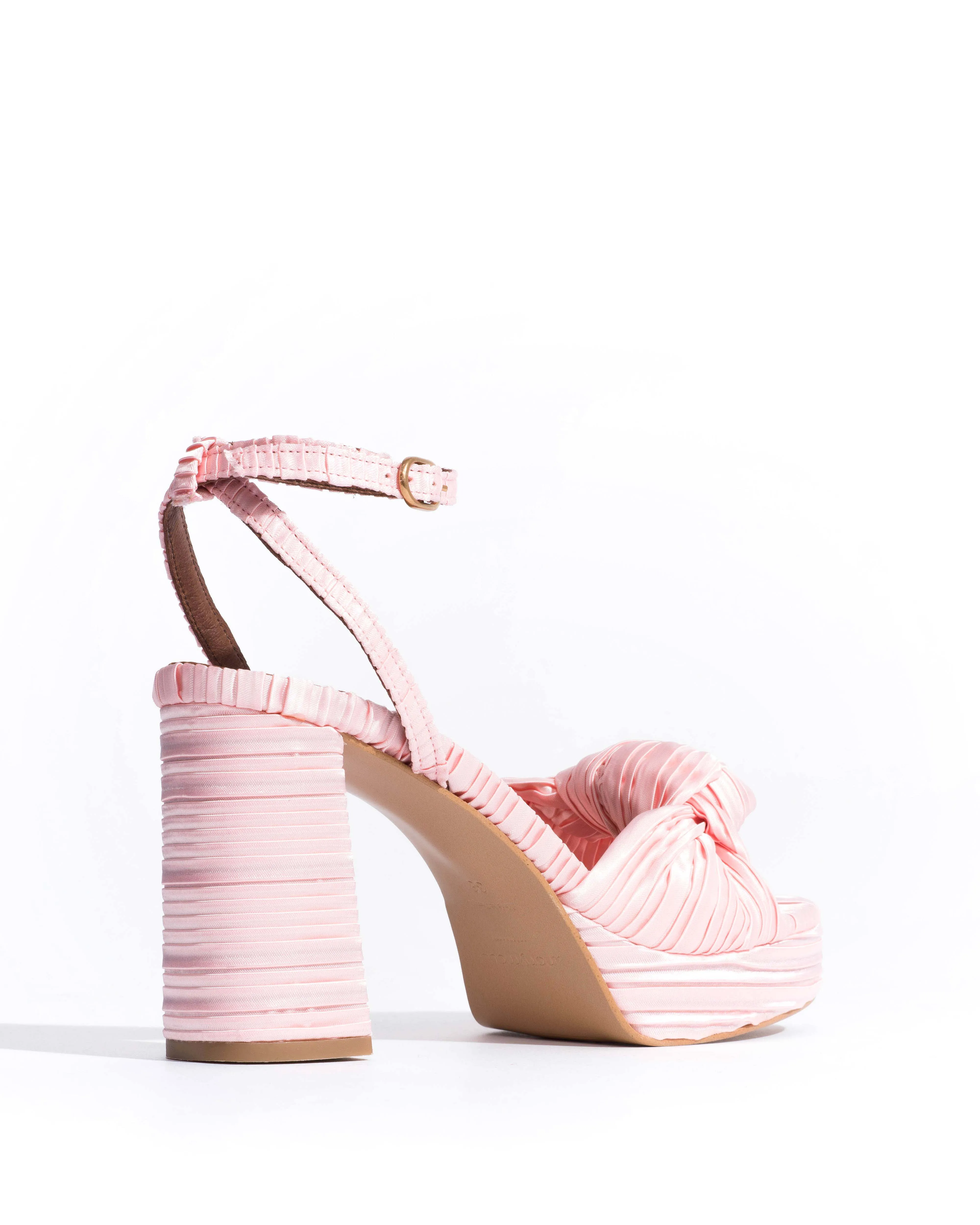 Aliza 85 platform Pleated satin Dreamy pink sold by Anonymous Copenhagen product image thumbnail 3