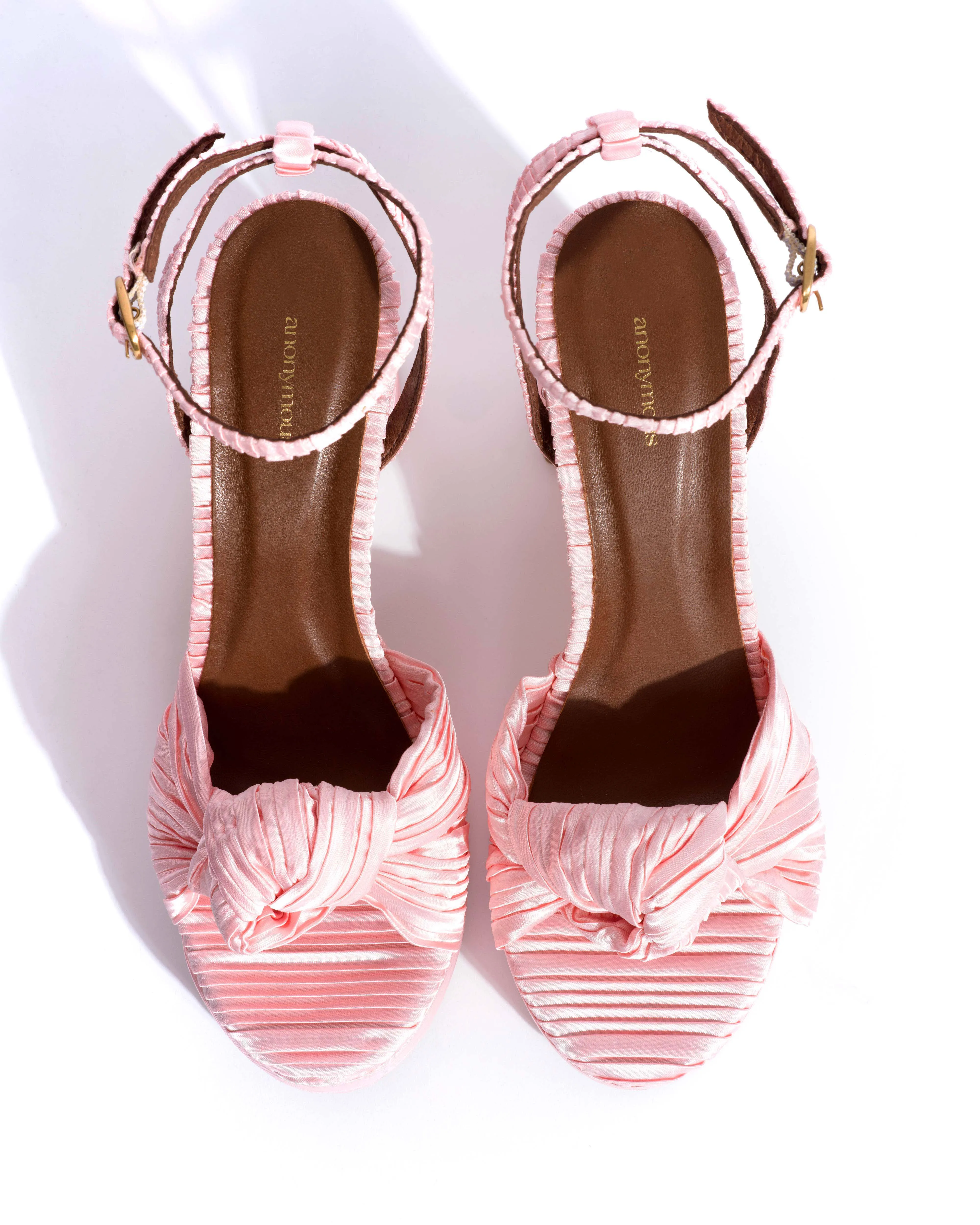 Aliza 85 platform Pleated satin Dreamy pink sold by Anonymous Copenhagen product image thumbnail 4