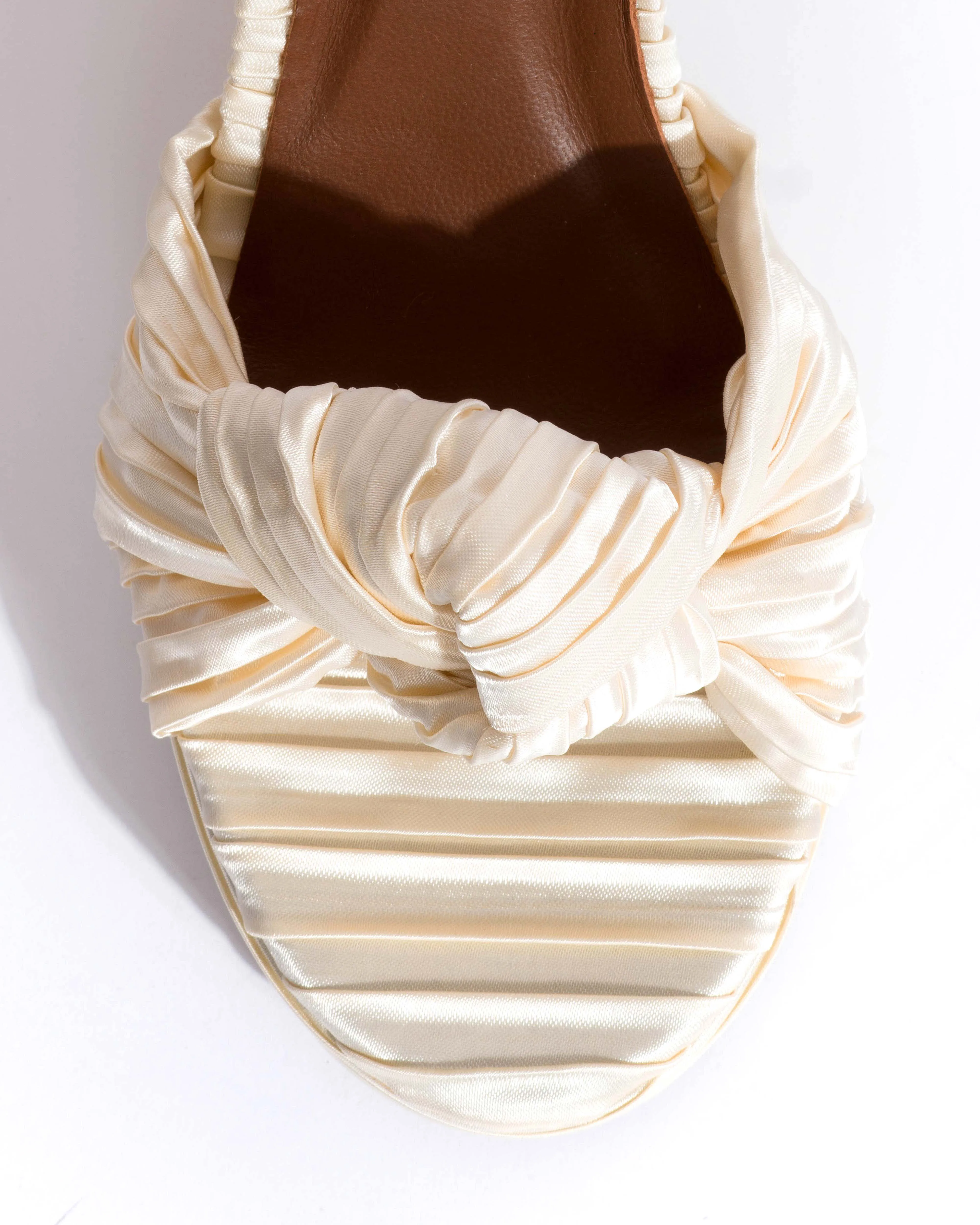 Aliza 85 platform Pleated satin Creamy white sold by Anonymous Copenhagen product image thumbnail 5