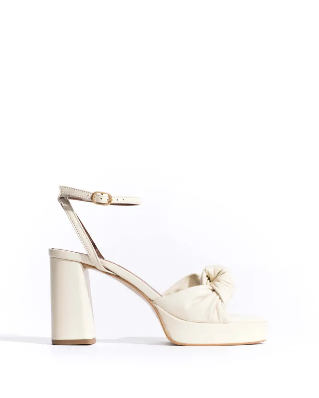 Aliza 85 platform Shiny lamb White sand sold by Anonymous Copenhagen