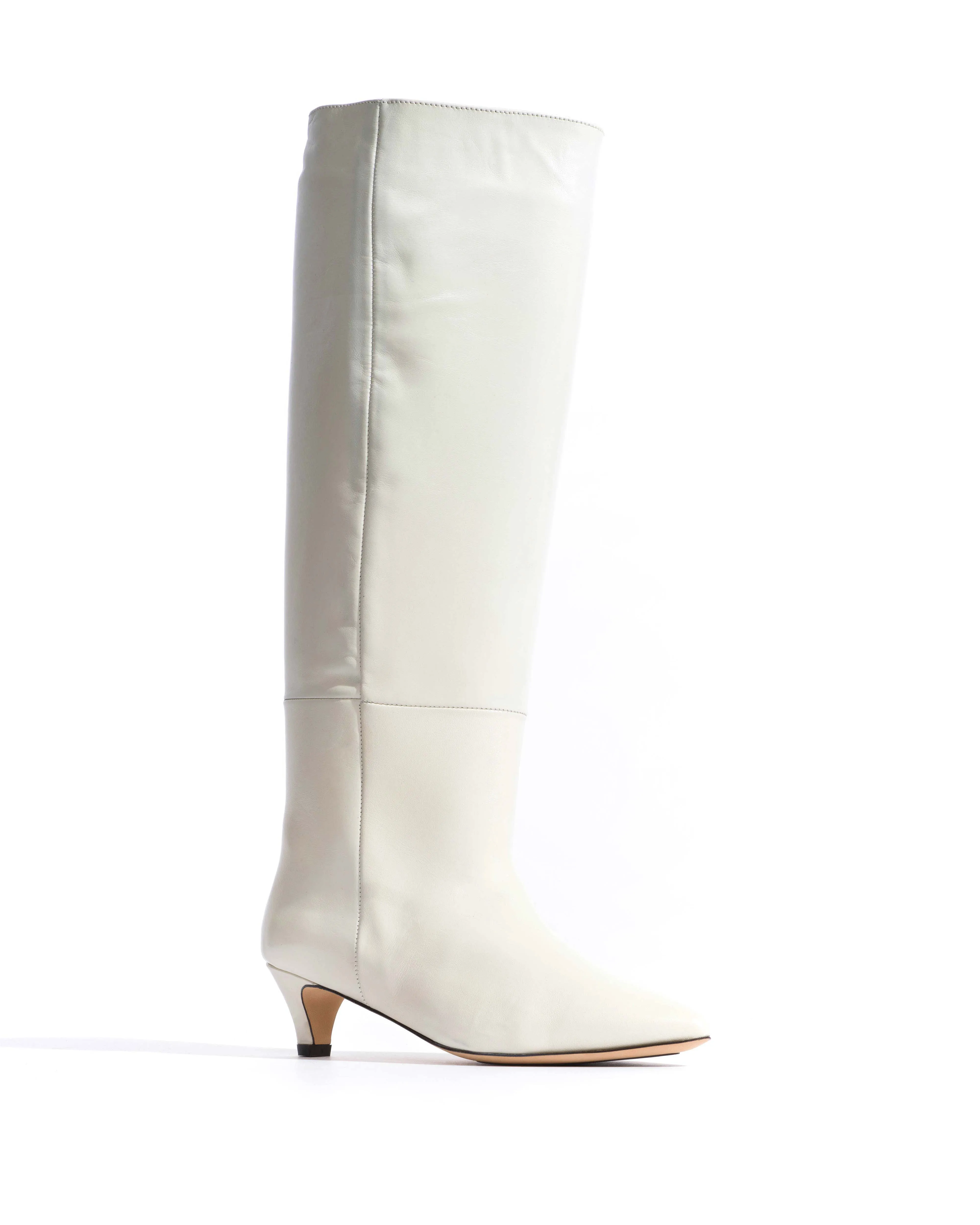 Cecilia 40 stiletto Crinkled soft calf White sand sold by Anonymous Copenhagen product image thumbnail 2