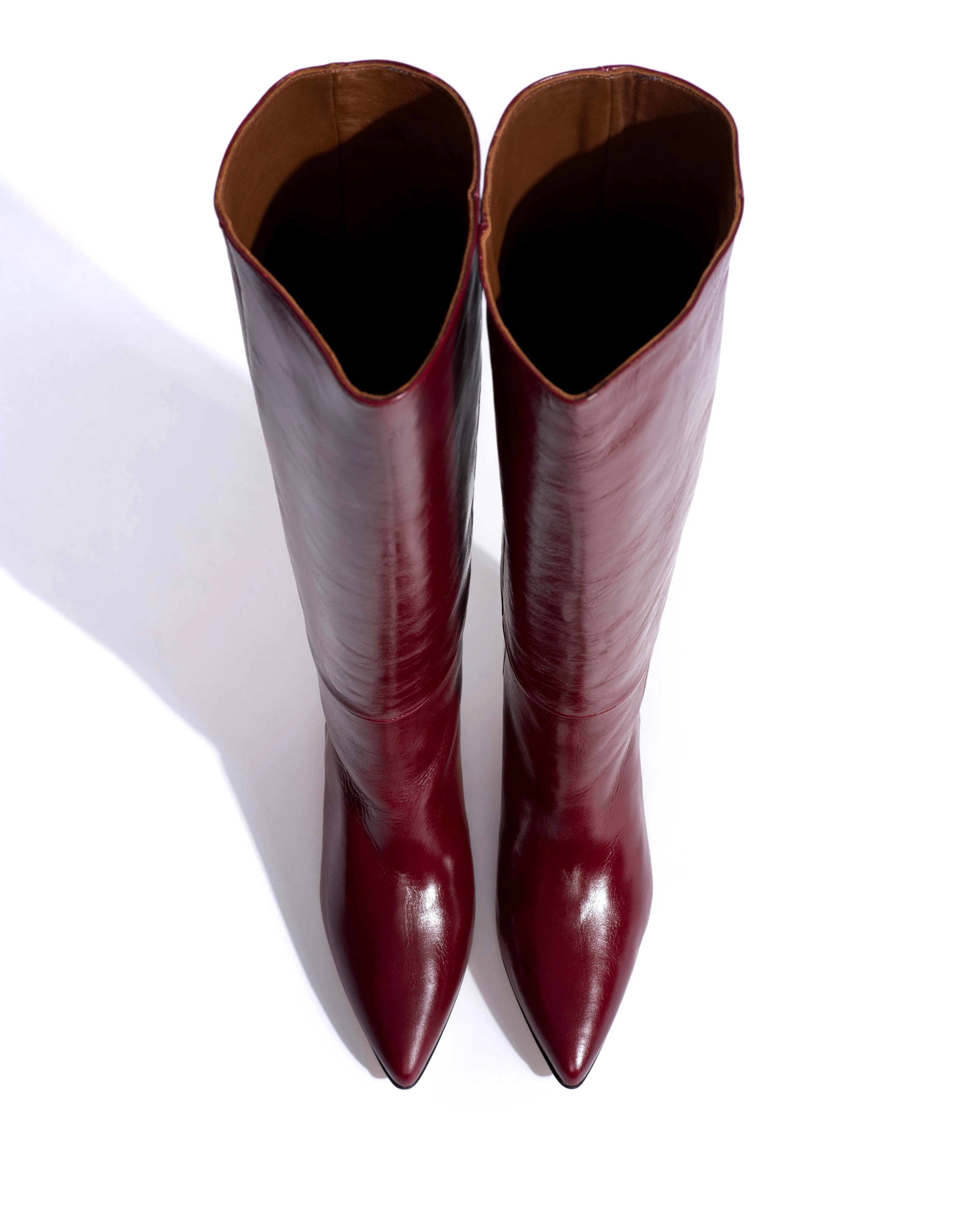 Cecilia 40 stiletto Crinkled soft calf Pomegranate sold by Anonymous Copenhagen product image thumbnail 4