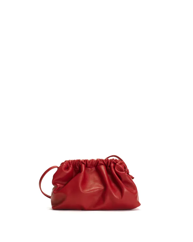 Hally petite cloud bag Shiny lamb Ruby red sold by Anonymous Copenhagen