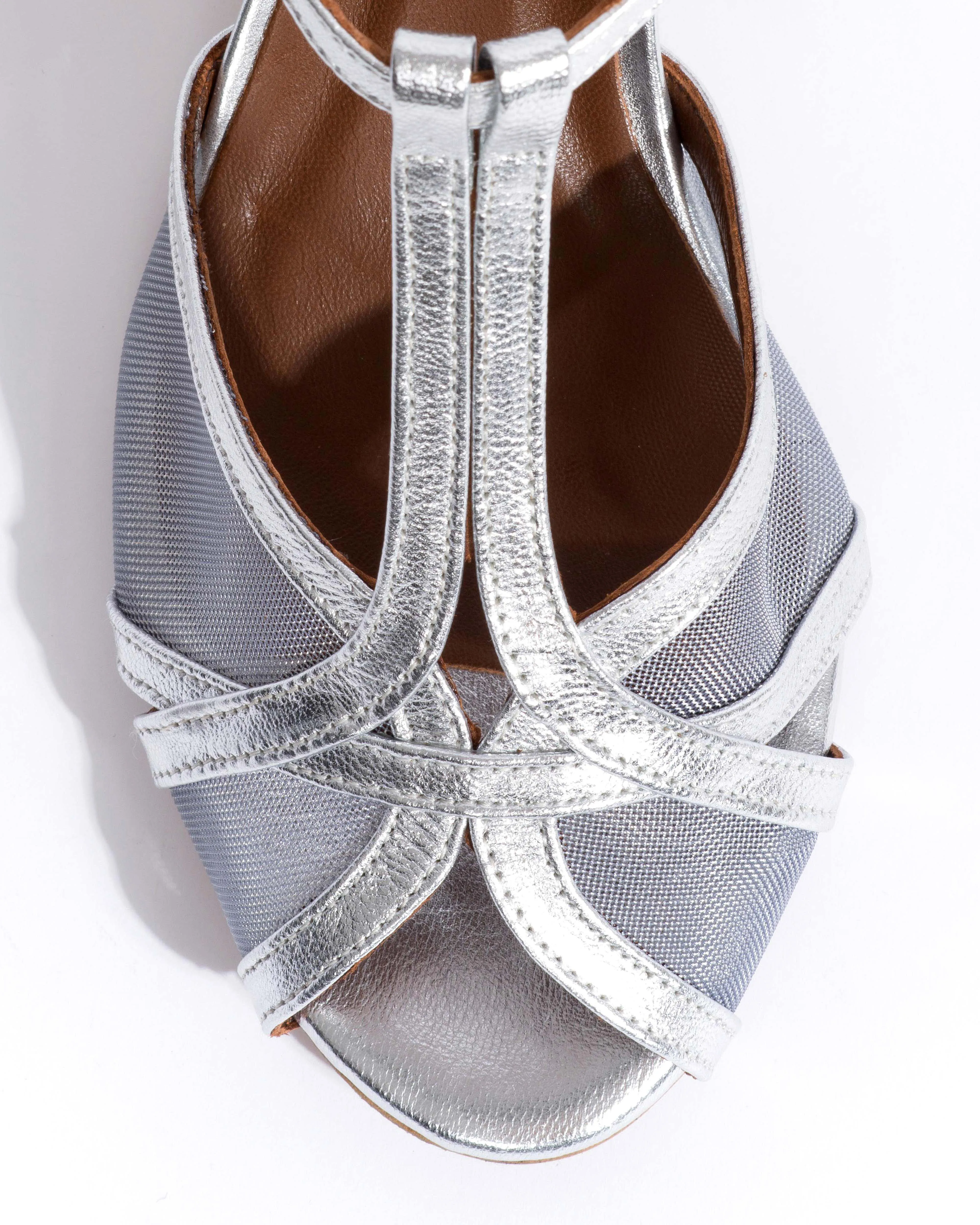 Therese 55 block mesh Metallic goat & mesh Silver sold by Anonymous Copenhagen product image thumbnail 5