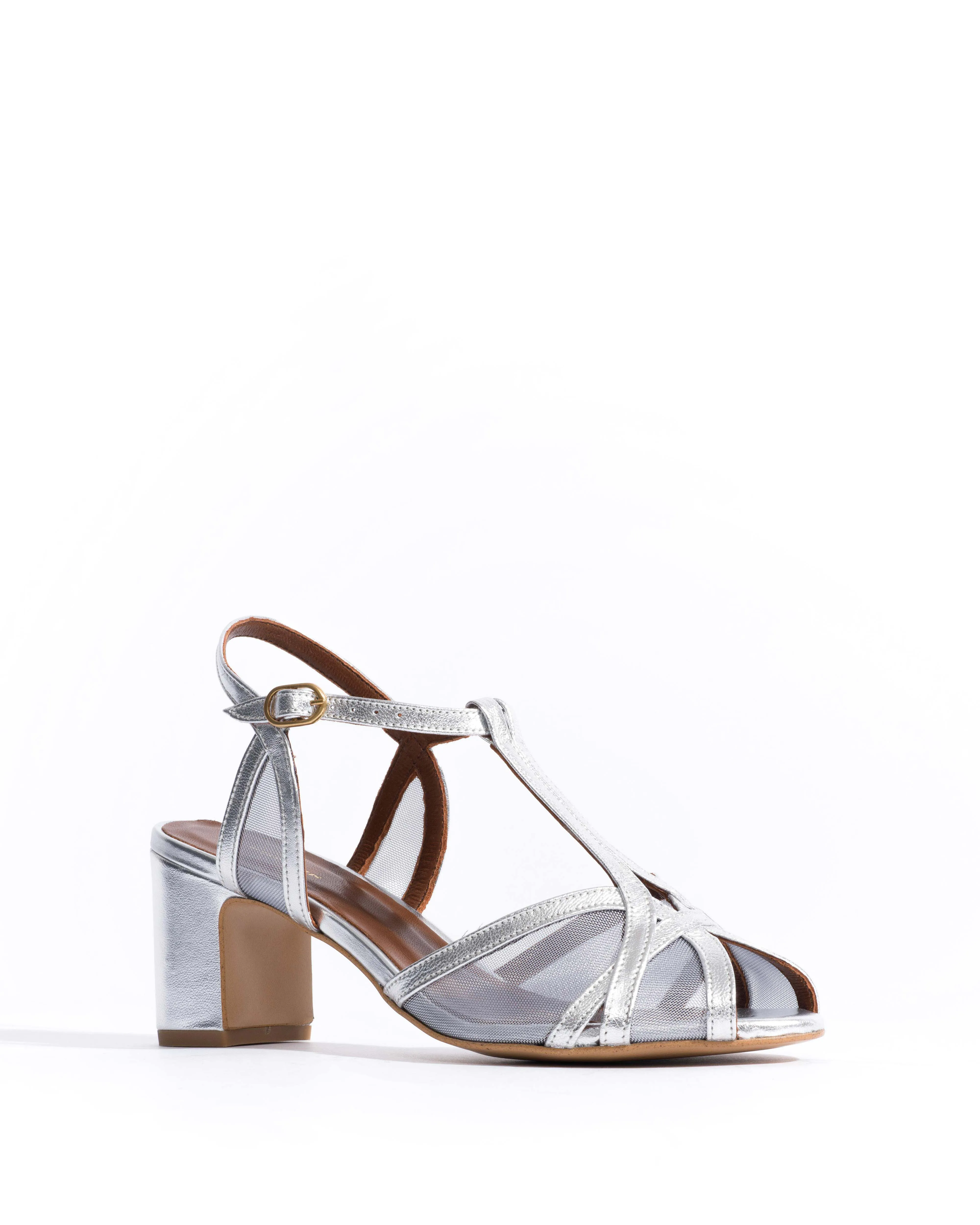 Therese 55 block mesh Metallic goat & mesh Silver sold by Anonymous Copenhagen product image thumbnail 2