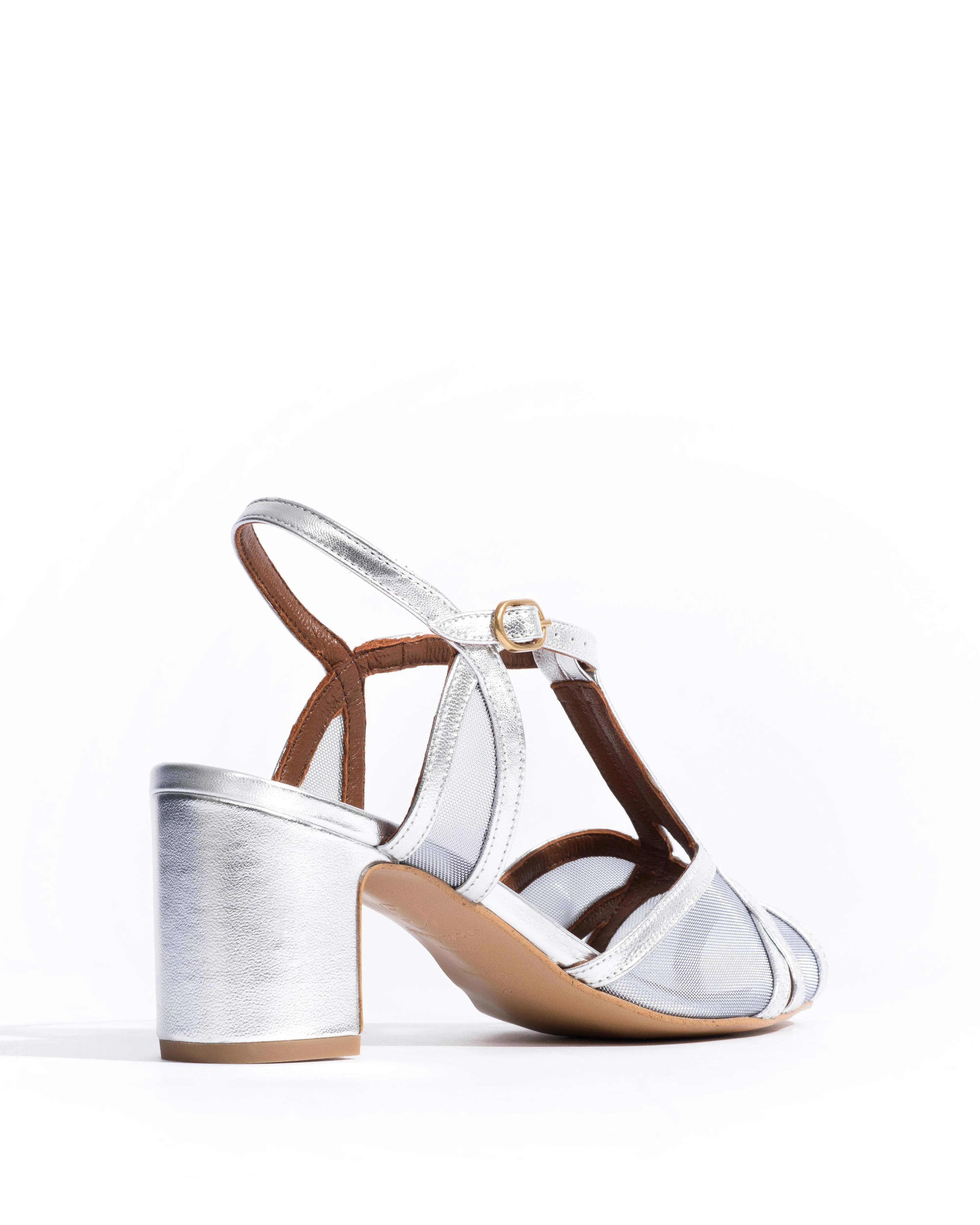 Therese 55 block mesh Metallic goat & mesh Silver sold by Anonymous Copenhagen product image thumbnail 3