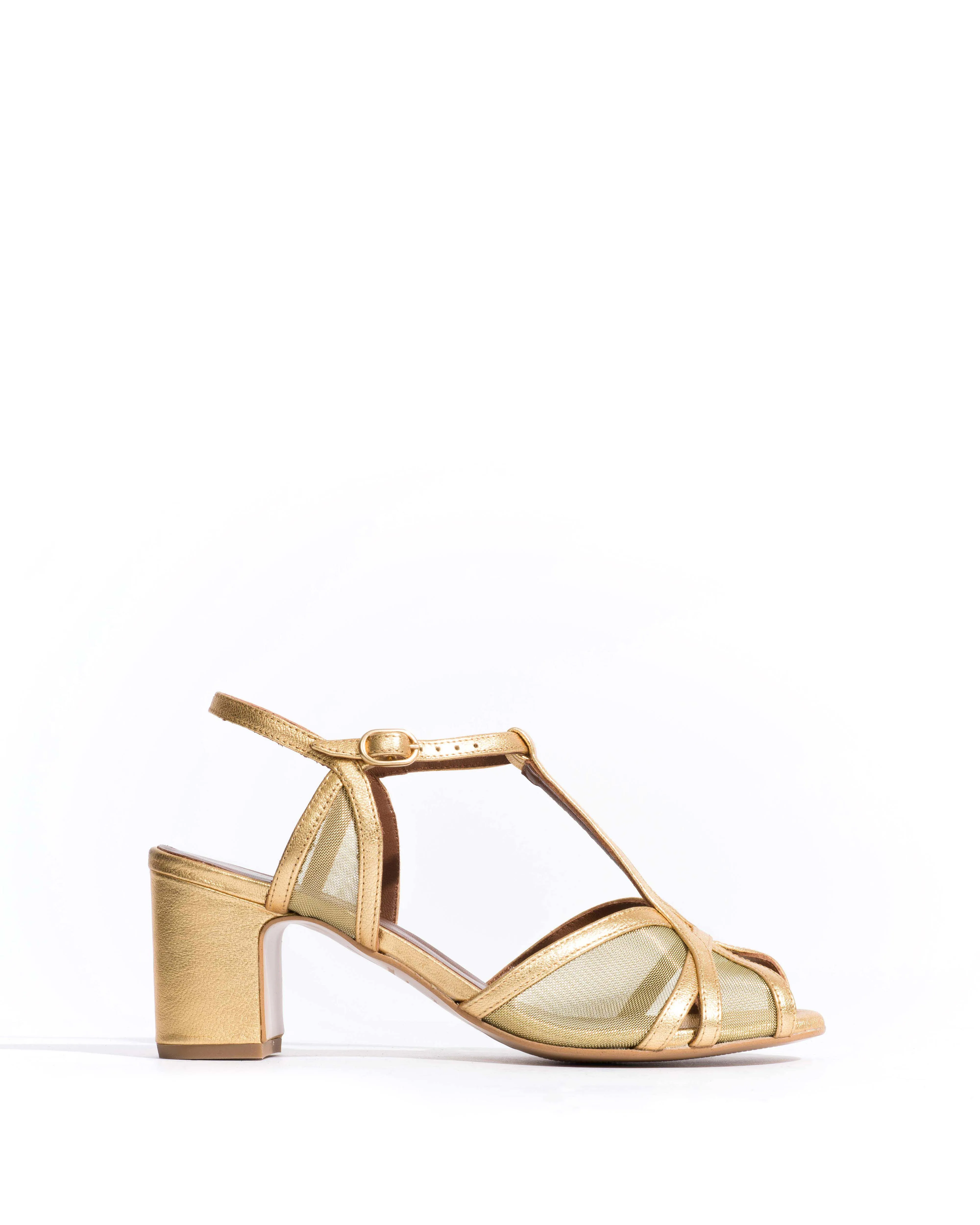 Therese 55 mesh Metallic goat & mesh Gold sold by Anonymous Copenhagen