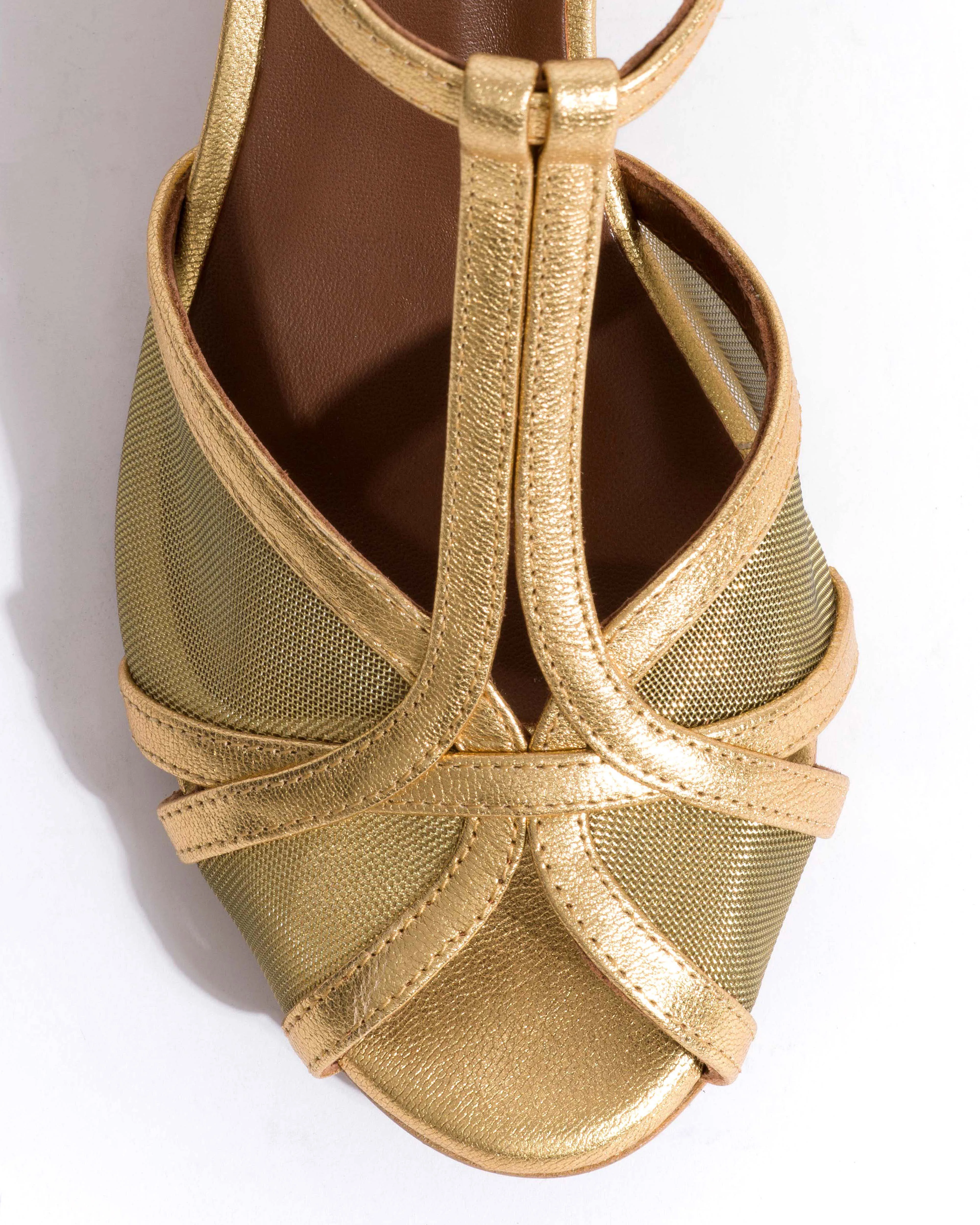 Therese 55 mesh Metallic goat & mesh Gold sold by Anonymous Copenhagen product image thumbnail 5