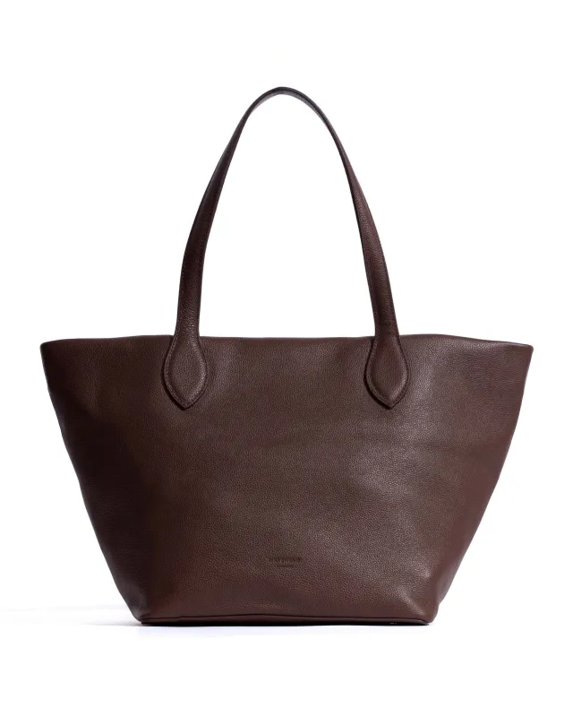 Arya carryall bag Pebbled soft calf Chocolate sold by Anonymous Copenhagen