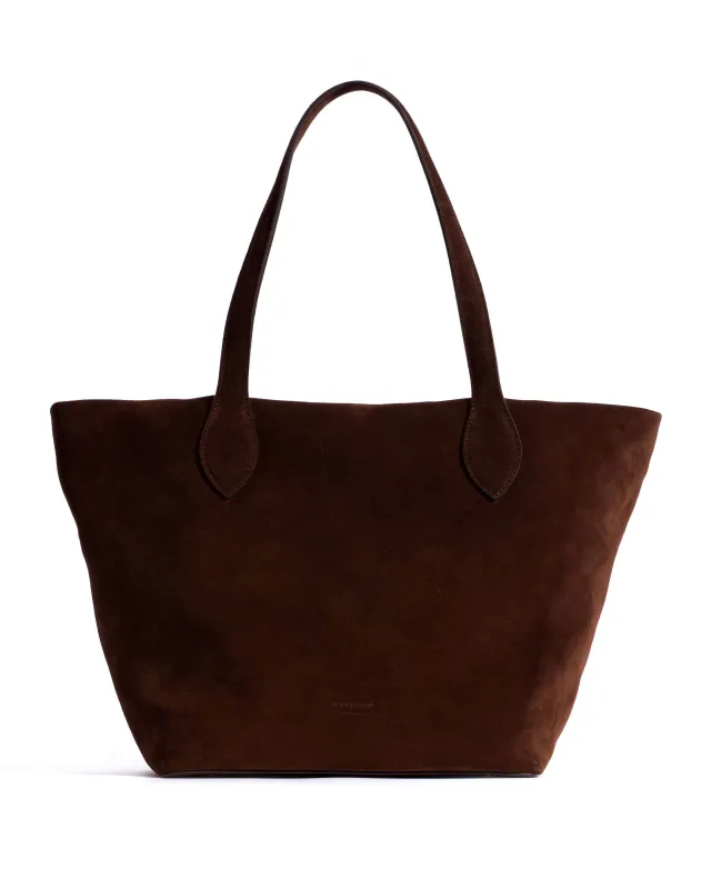 Arya carryall bag Calf suede Chocolate sold by Anonymous Copenhagen