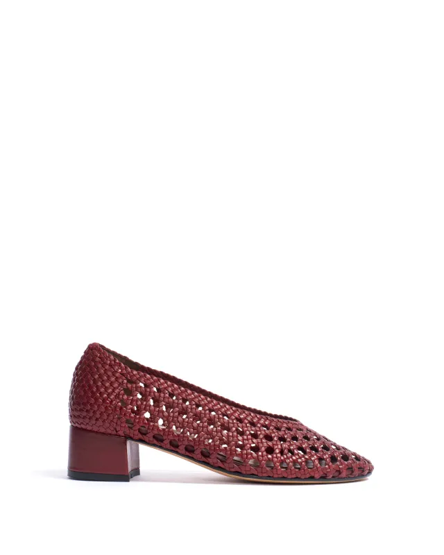 Sessi 40 hand-braided Hand-braided leather Pomegranate sold by Anonymous Copenhagen