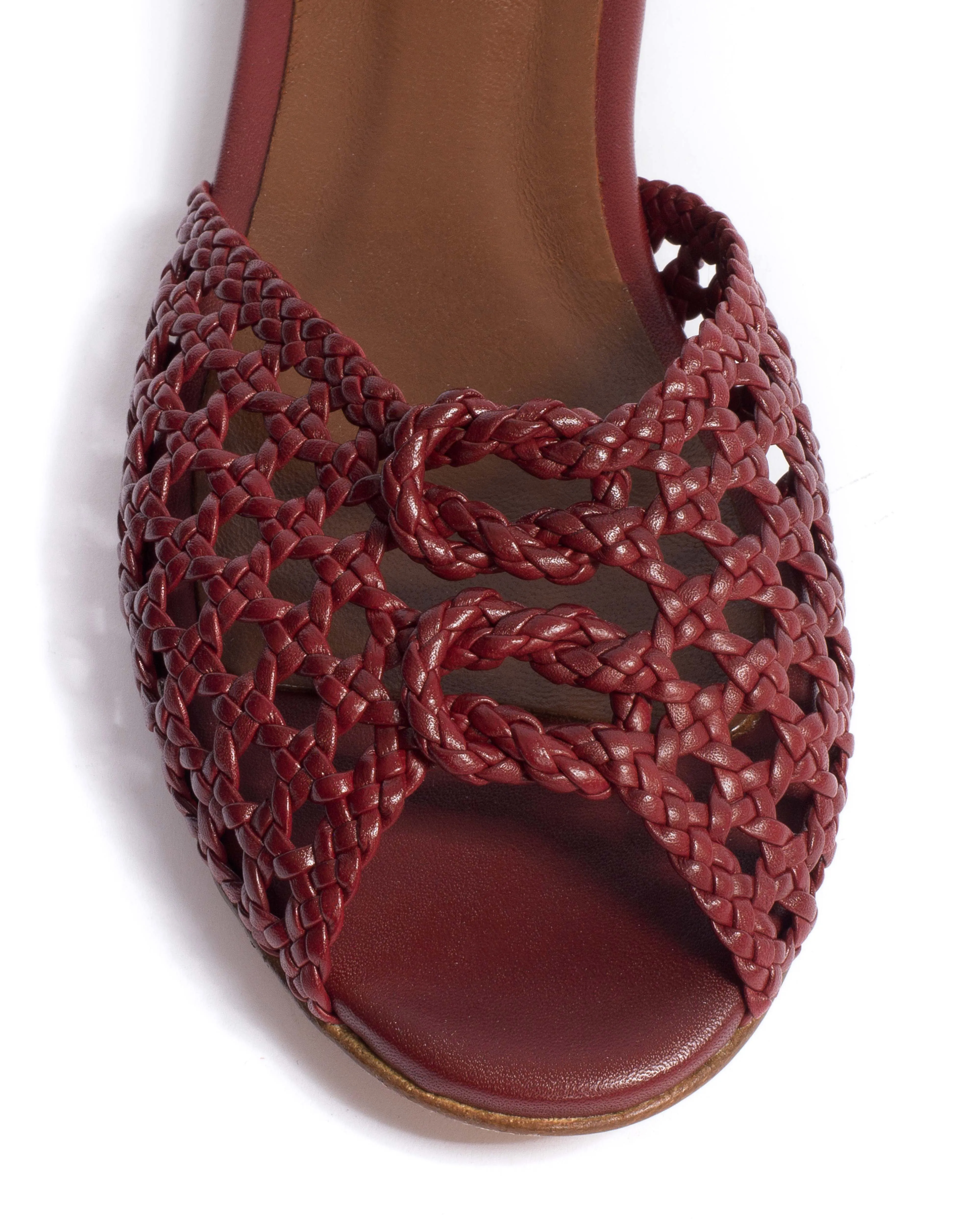 Lucy 10 hand-braided Hand-braided leather Pomegranate sold by Anonymous Copenhagen product image thumbnail 5