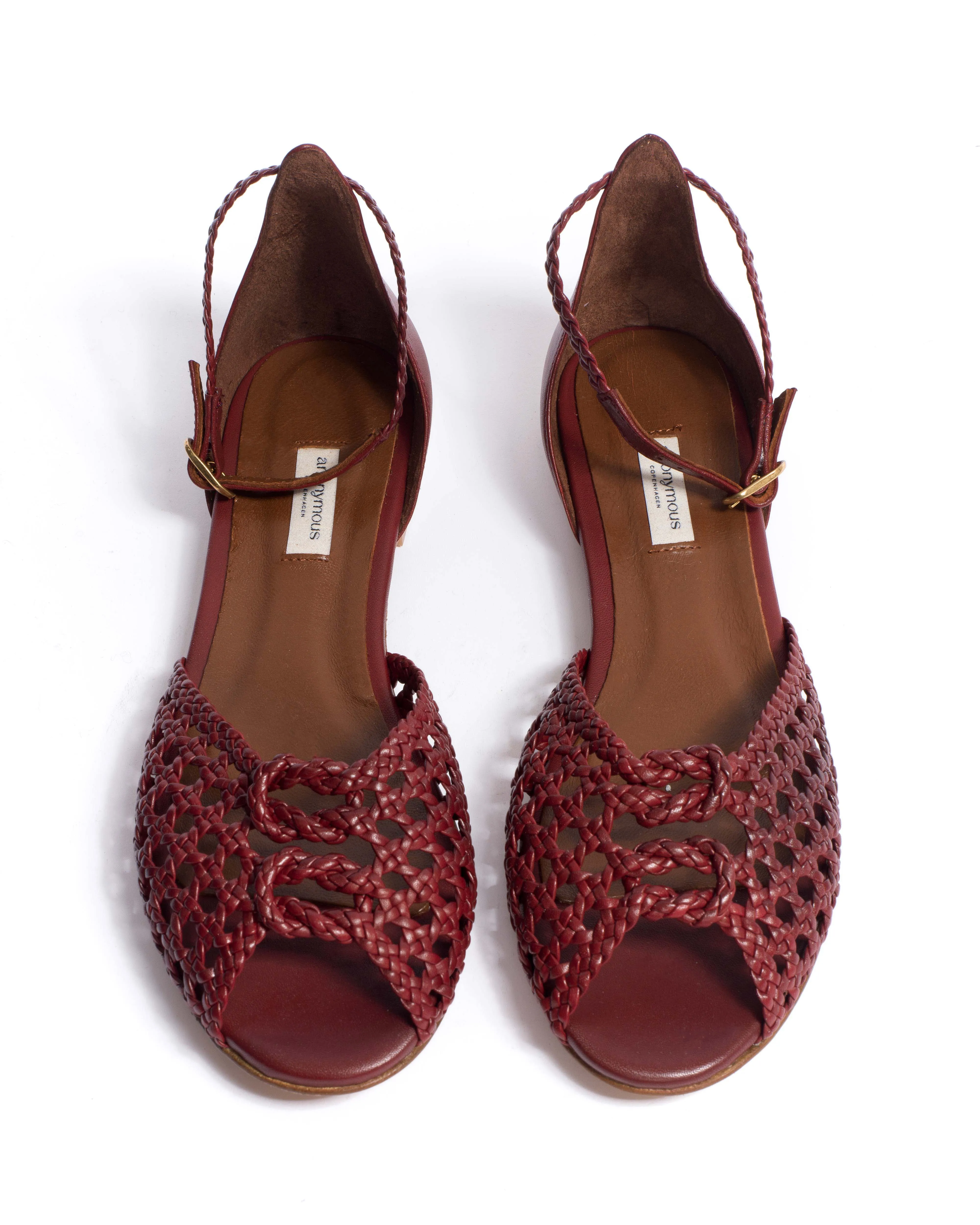 Lucy 10 hand-braided Hand-braided leather Pomegranate sold by Anonymous Copenhagen product image thumbnail 4