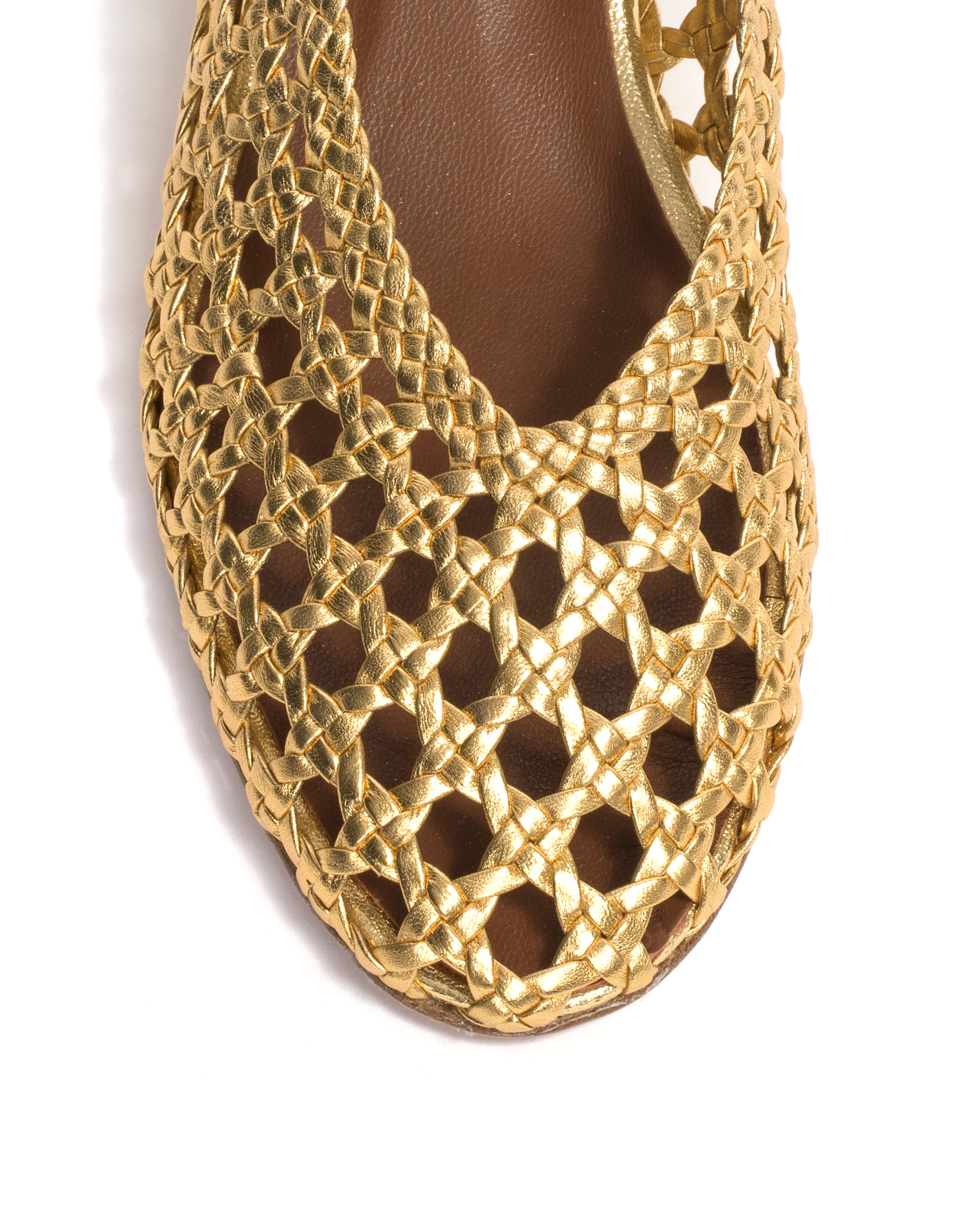 Sessi 40 hand-braided Hand-braided leather Gold sold by Anonymous Copenhagen product image thumbnail 5