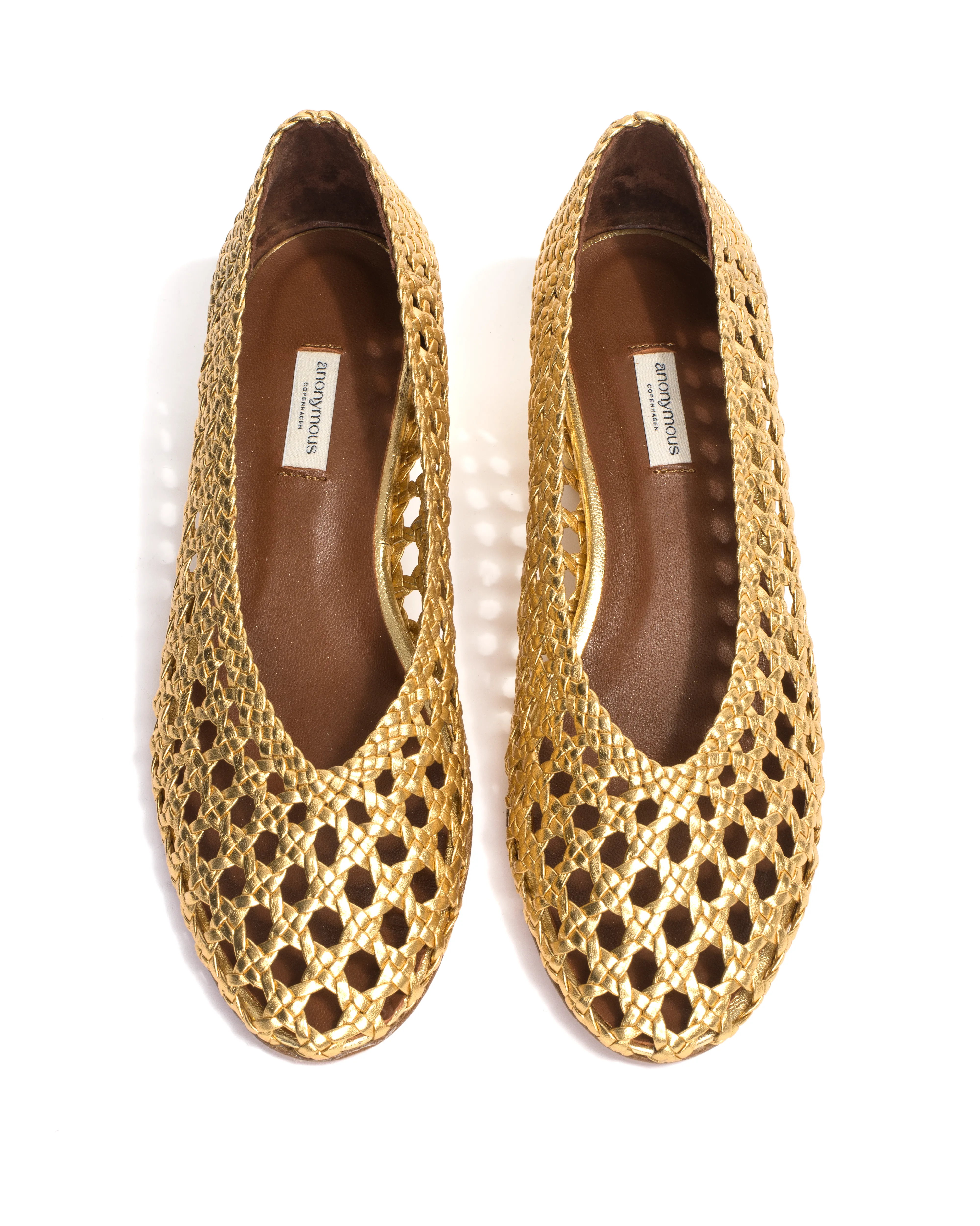 Sessi 40 hand-braided Hand-braided leather Gold sold by Anonymous Copenhagen product image thumbnail 4