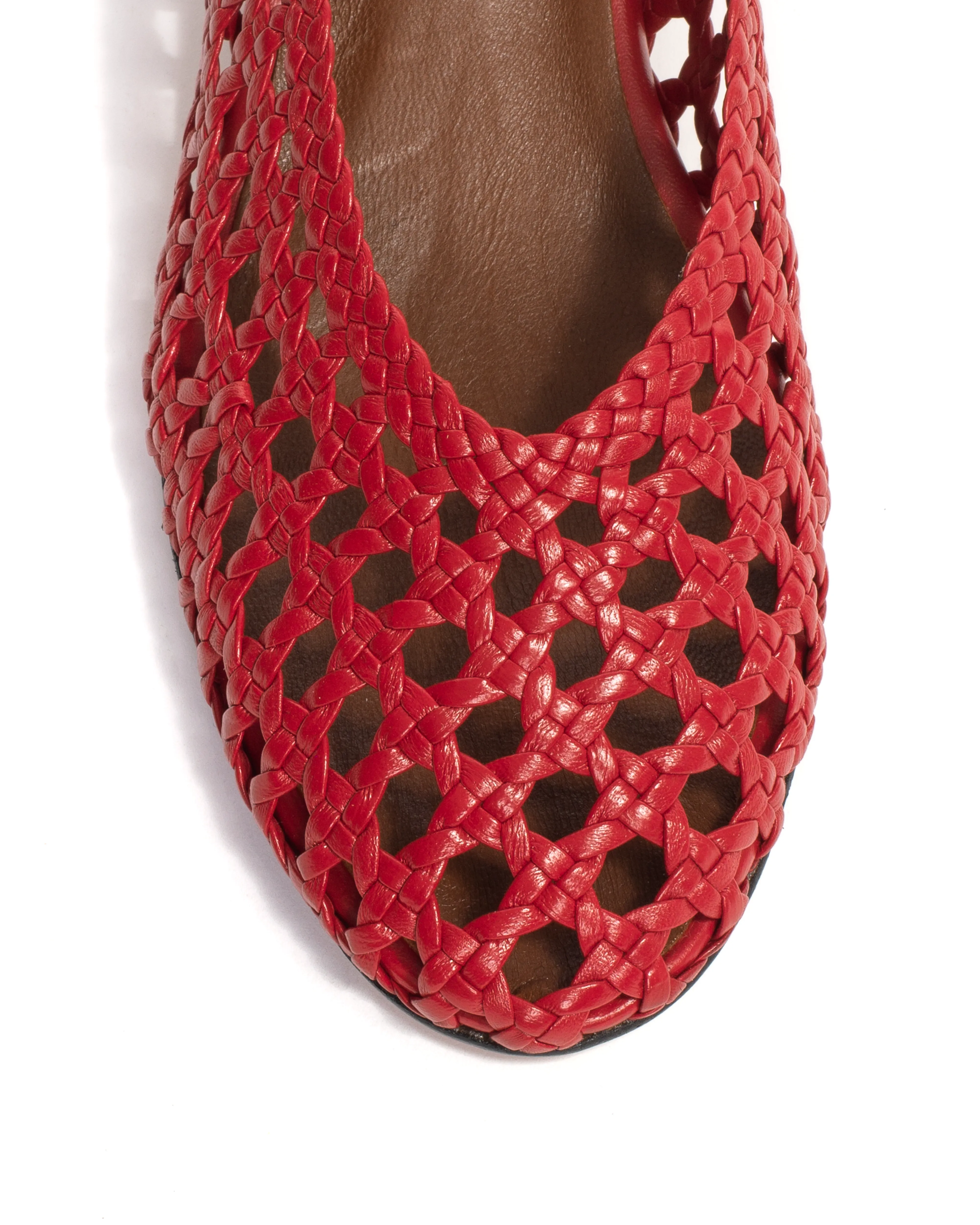 Sessi 40 hand-braided Hand-braided leather Ruby red sold by Anonymous Copenhagen product image thumbnail 5