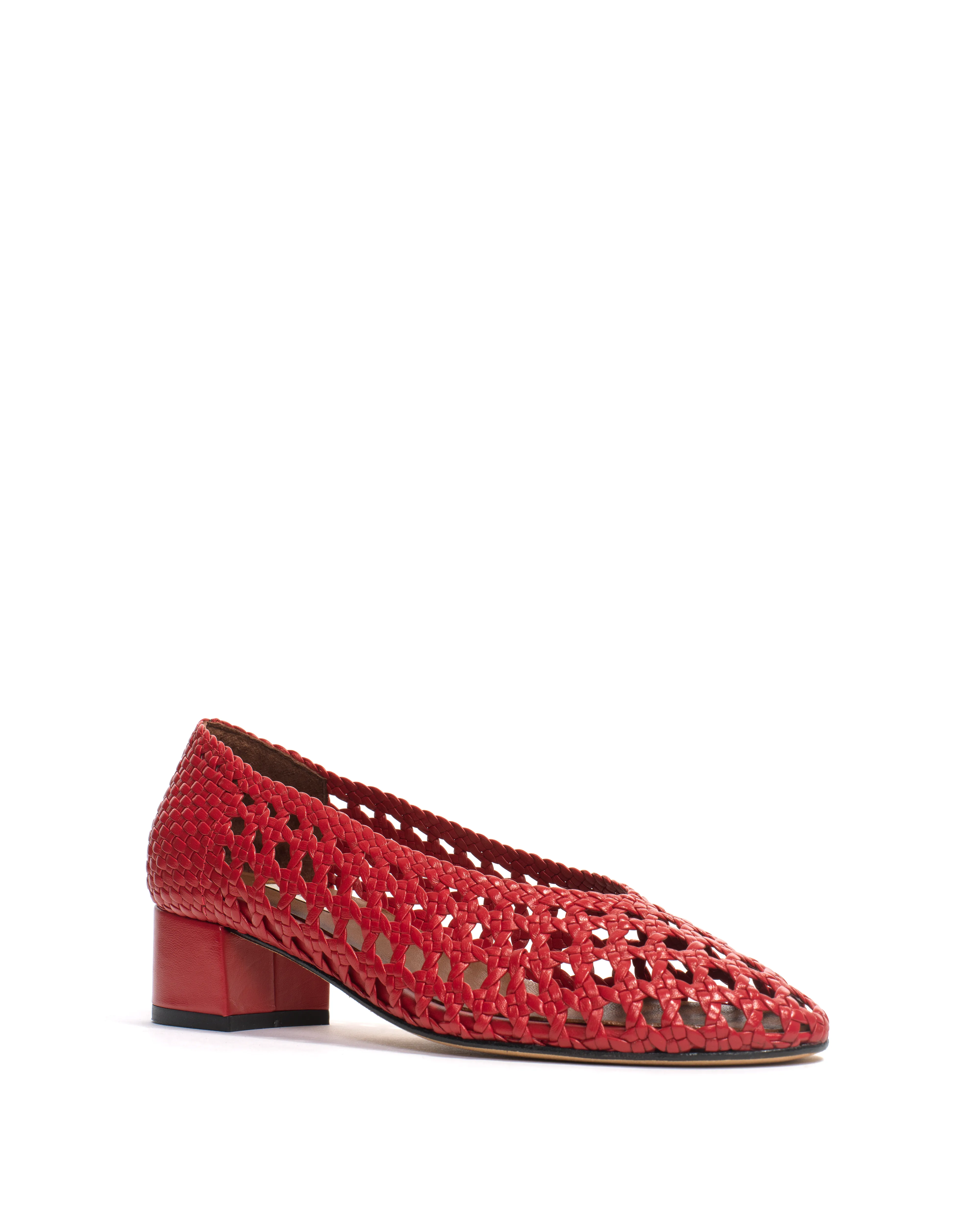 Sessi 40 hand-braided Hand-braided leather Ruby red sold by Anonymous Copenhagen product image thumbnail 2