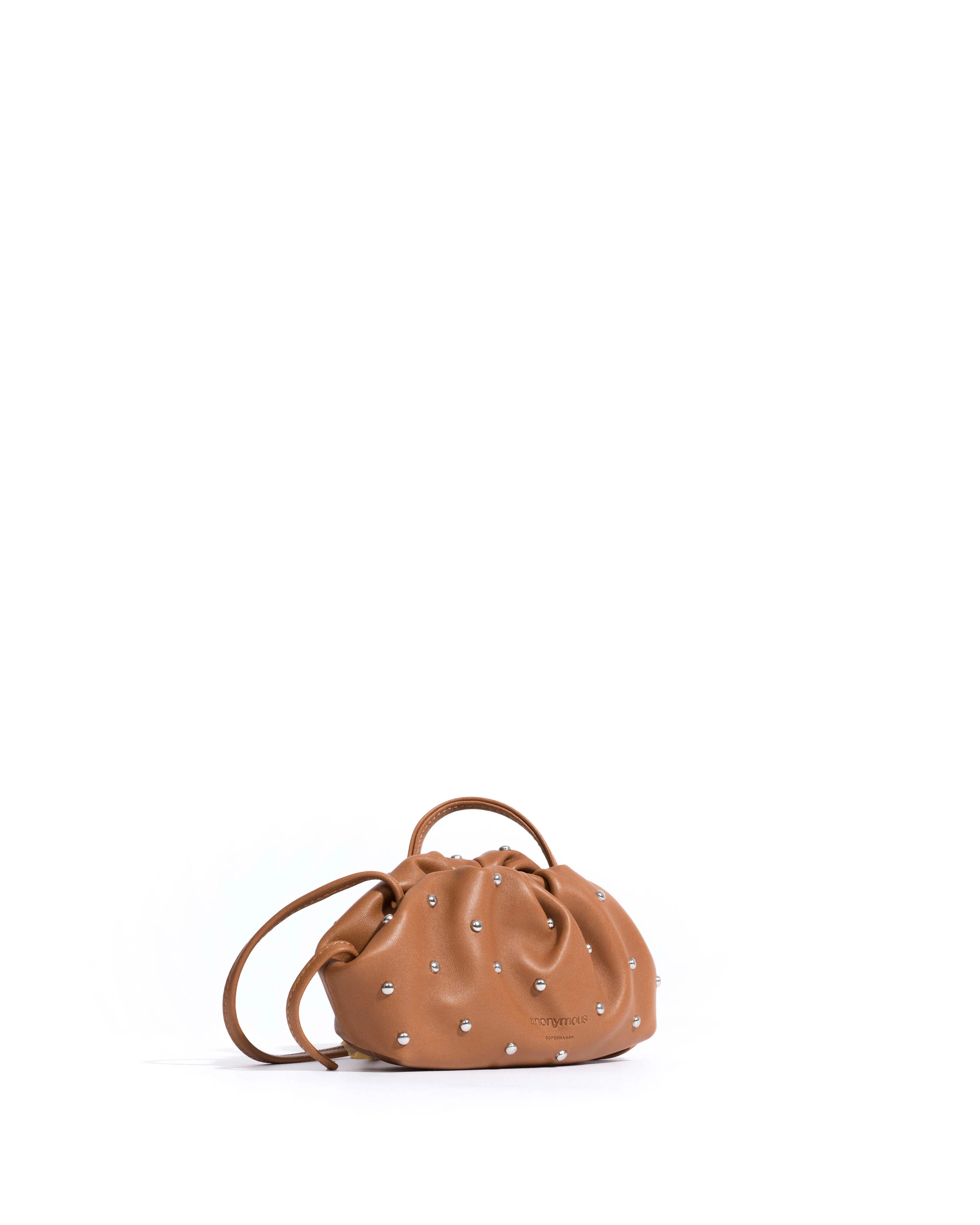 Enuice petite purse Stud-embellished silky lamb Camel & silver sold by Anonymous Copenhagen product image thumbnail 2