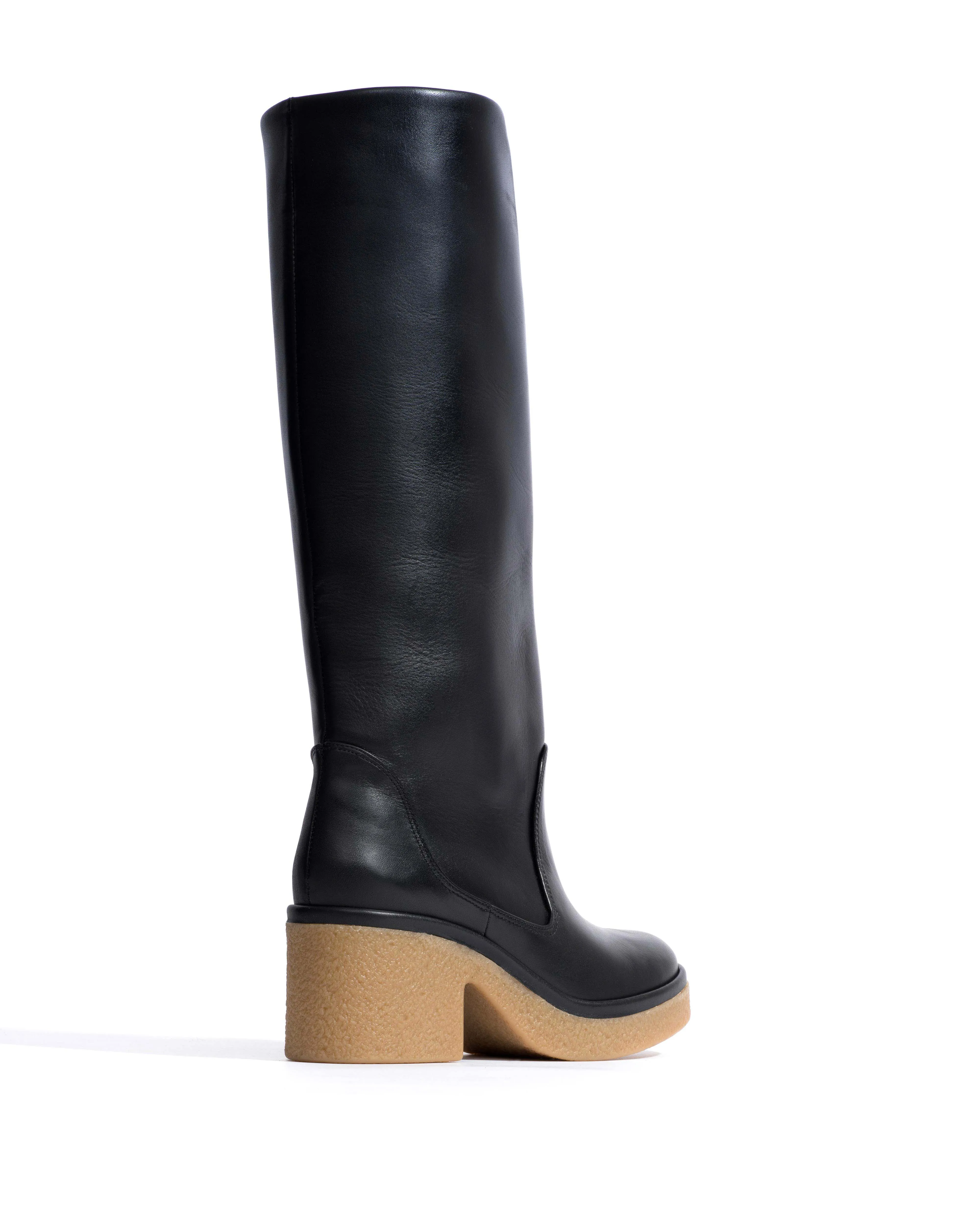 Valle 65 platform Soft calf & sole Black & natural sold by Anonymous Copenhagen product image thumbnail 3