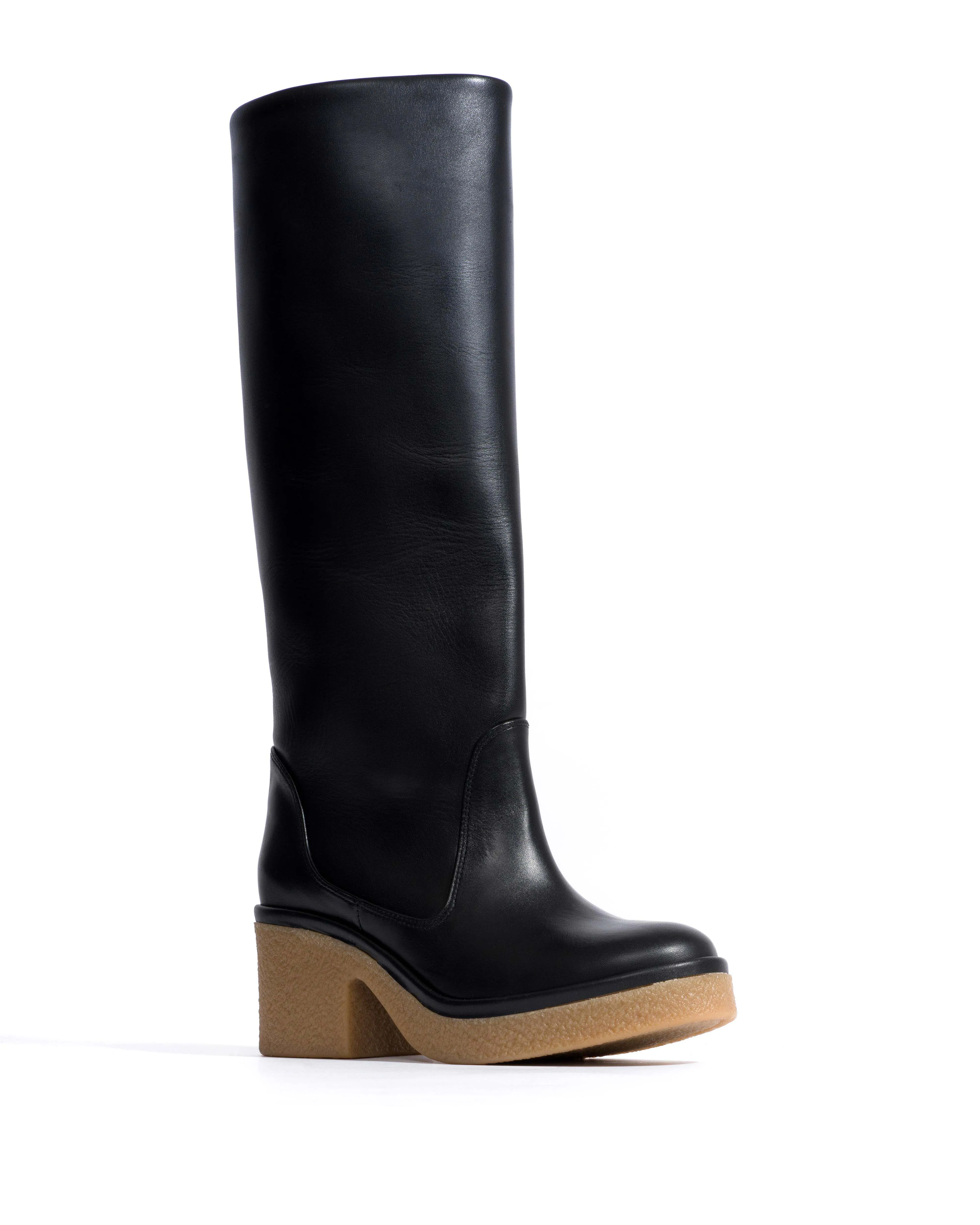 Valle 65 platform Soft calf & sole Black & natural sold by Anonymous Copenhagen product image thumbnail 2