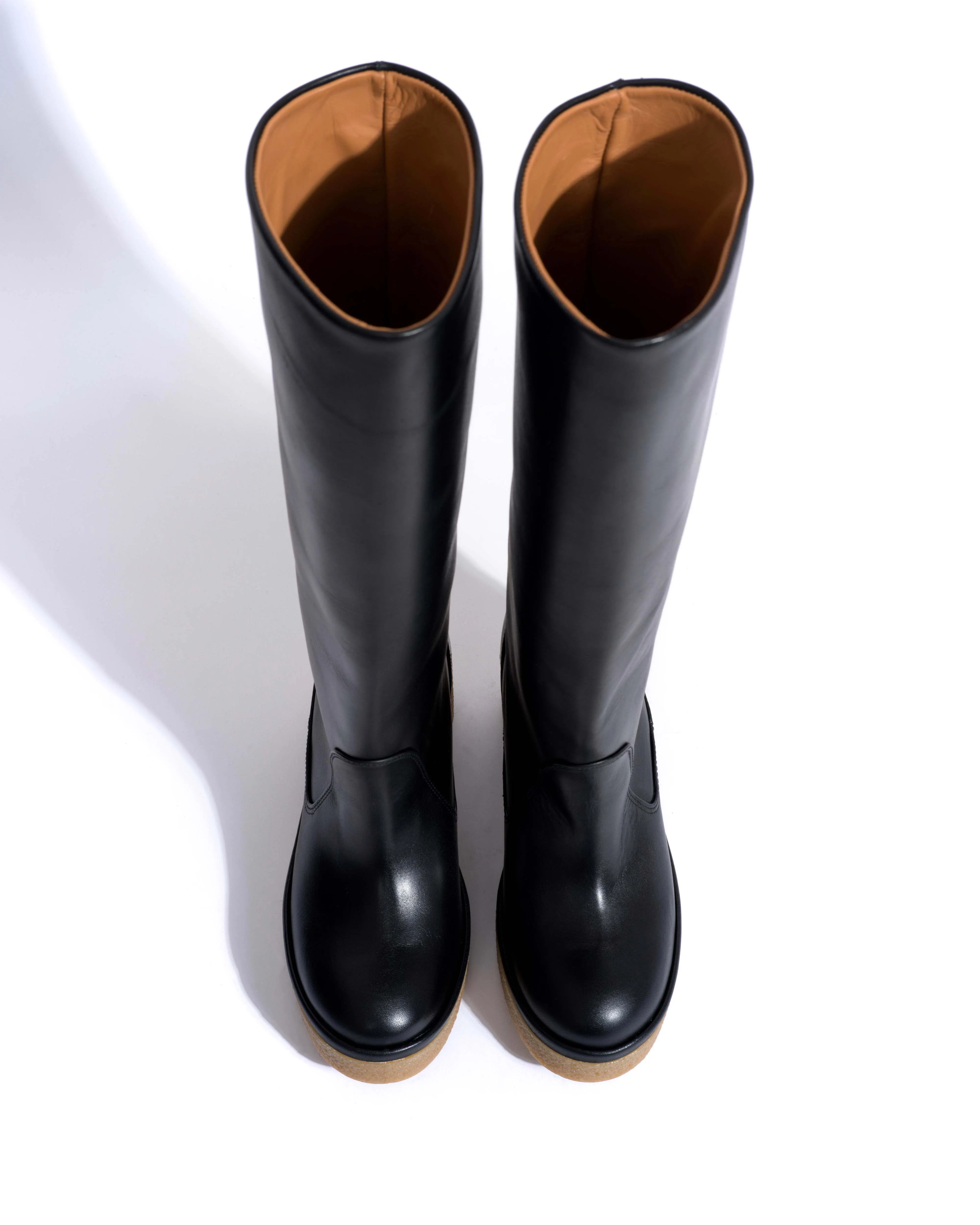 Valle 65 platform Soft calf & sole Black & natural sold by Anonymous Copenhagen product image thumbnail 4