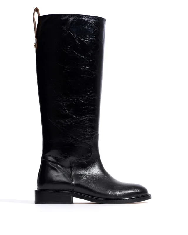 Semih Crinkled soft calf Black sold by Anonymous Copenhagen