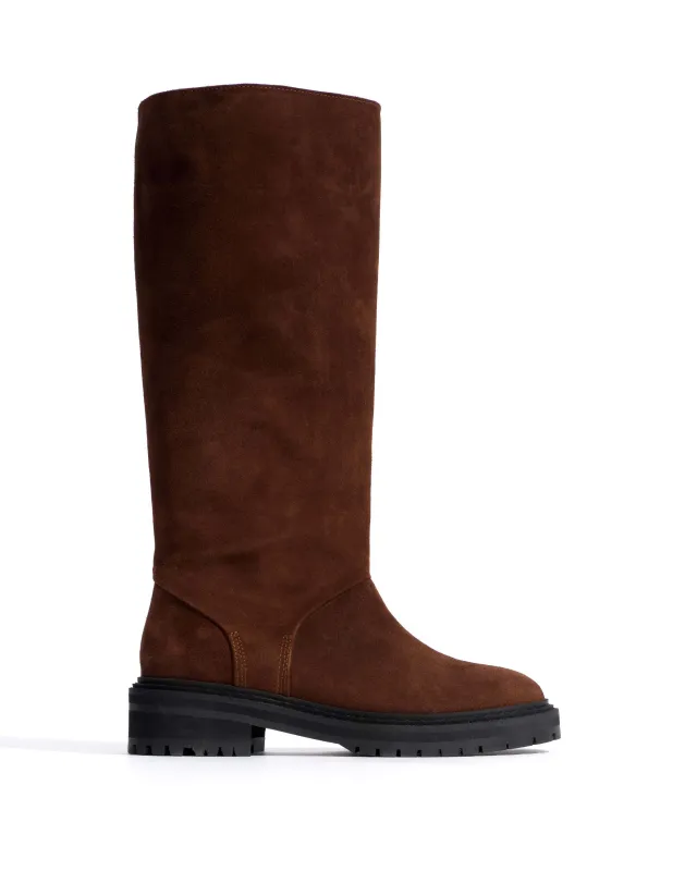 Vivian Calf suede Chocolate sold by Anonymous Copenhagen