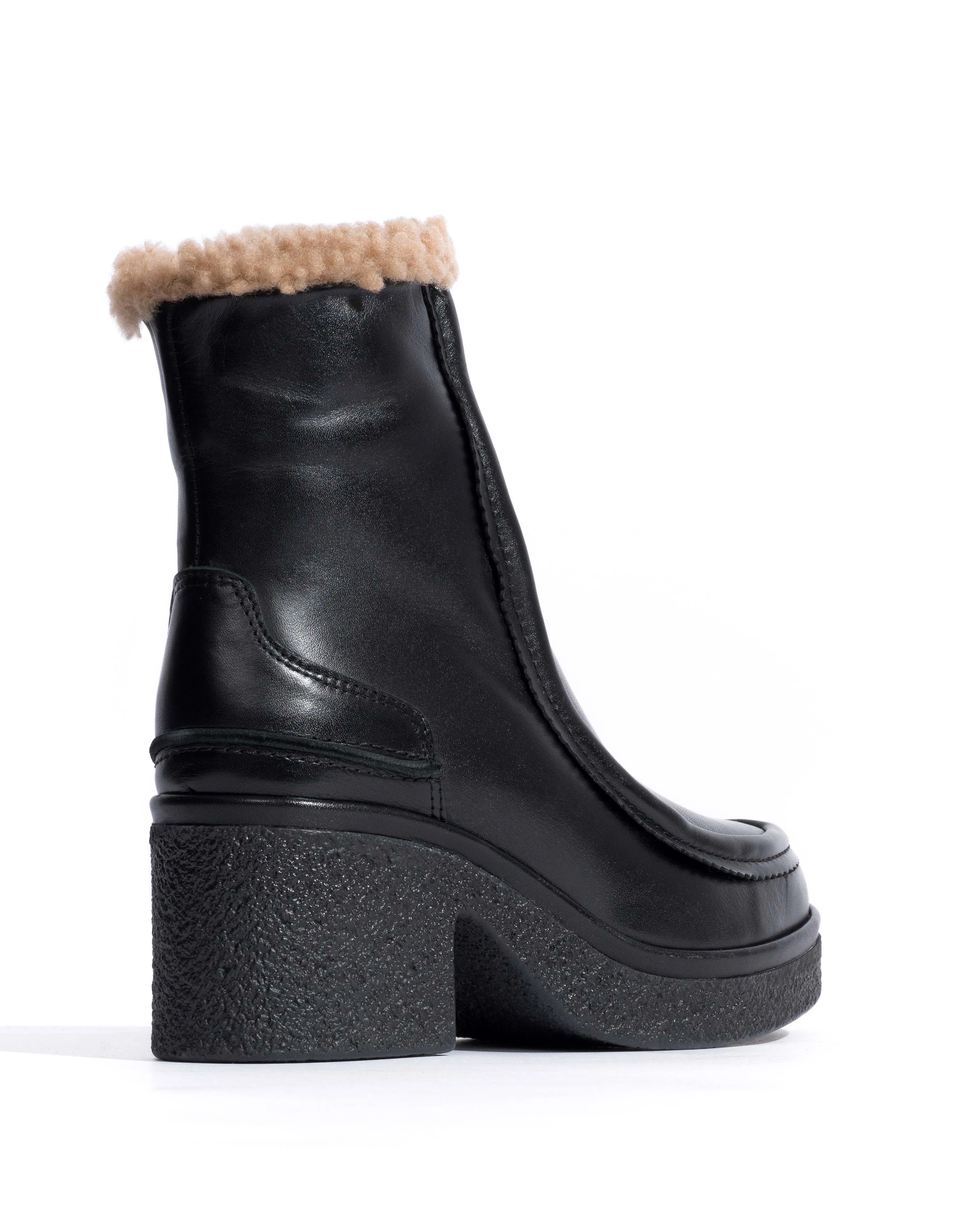 Bambie 65 platform lamb shearling Soft calf & sole Black & black sold by Anonymous Copenhagen product image thumbnail 3