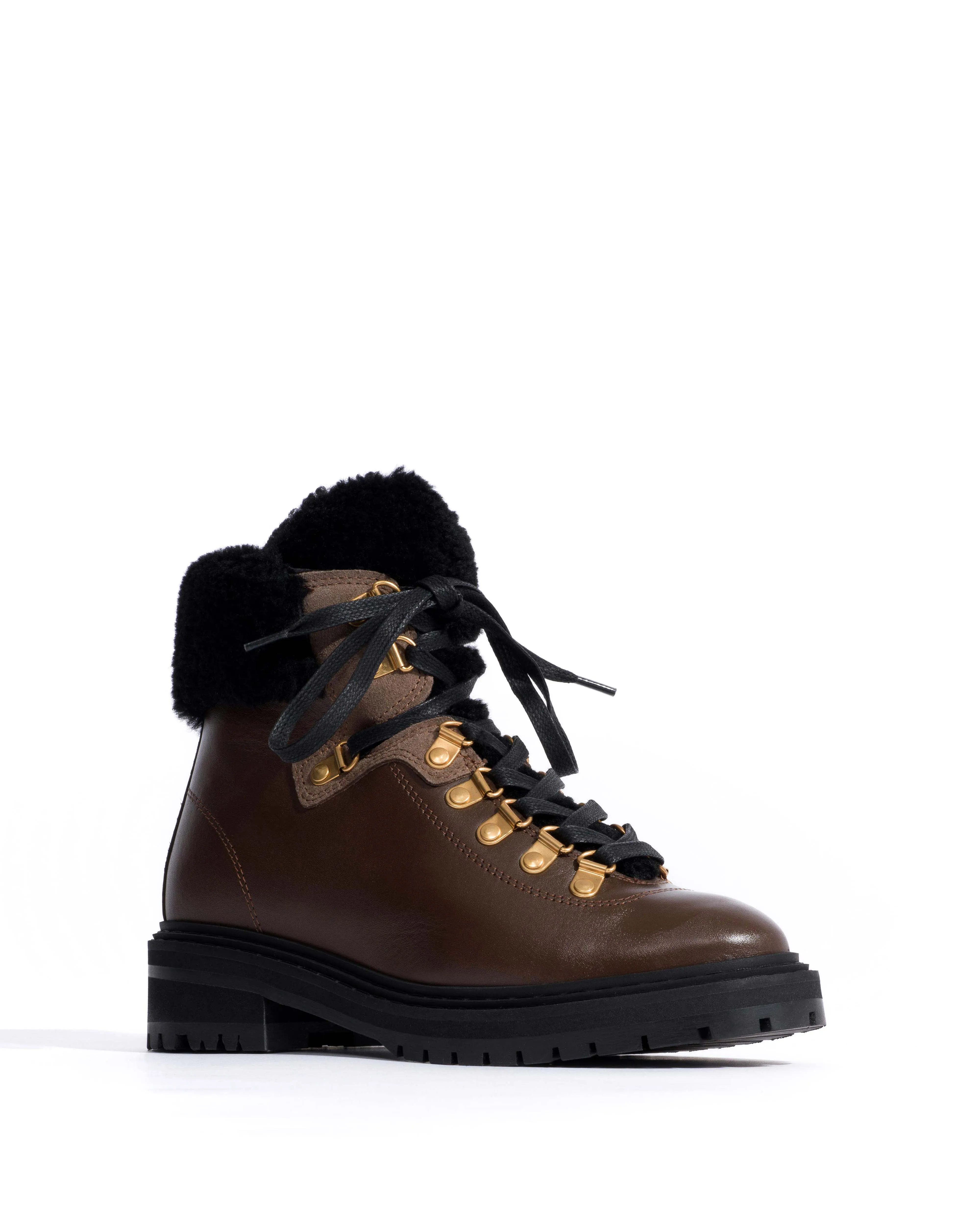 Beari lamb shearling Soft calf & suede leather Dark taupe sold by Anonymous Copenhagen product image thumbnail 2