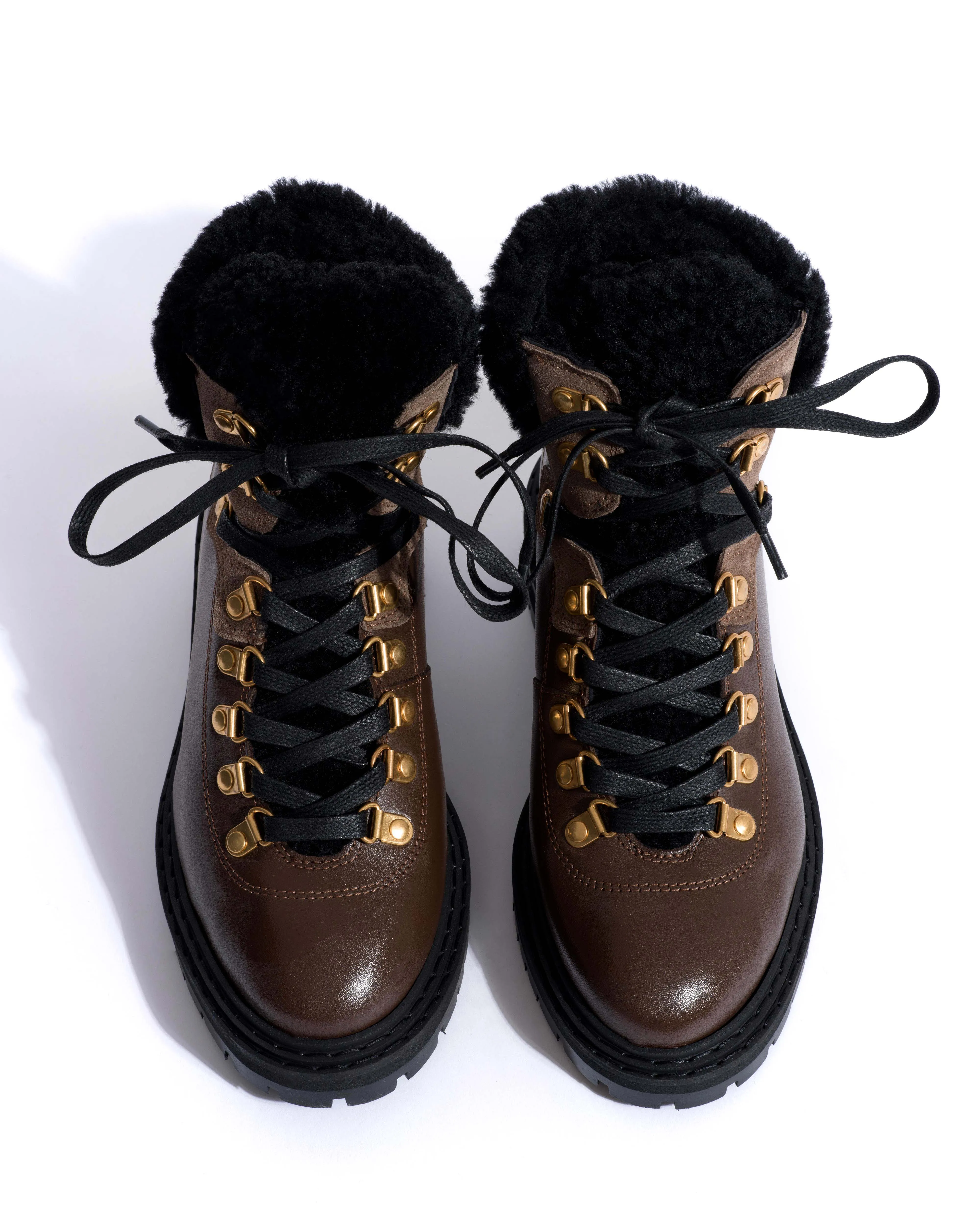 Beari lamb shearling Soft calf & suede leather Dark taupe sold by Anonymous Copenhagen product image thumbnail 4