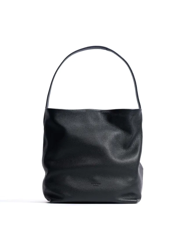 Versa slouchy everyday bag Pebbled soft calf Black sold by Anonymous Copenhagen