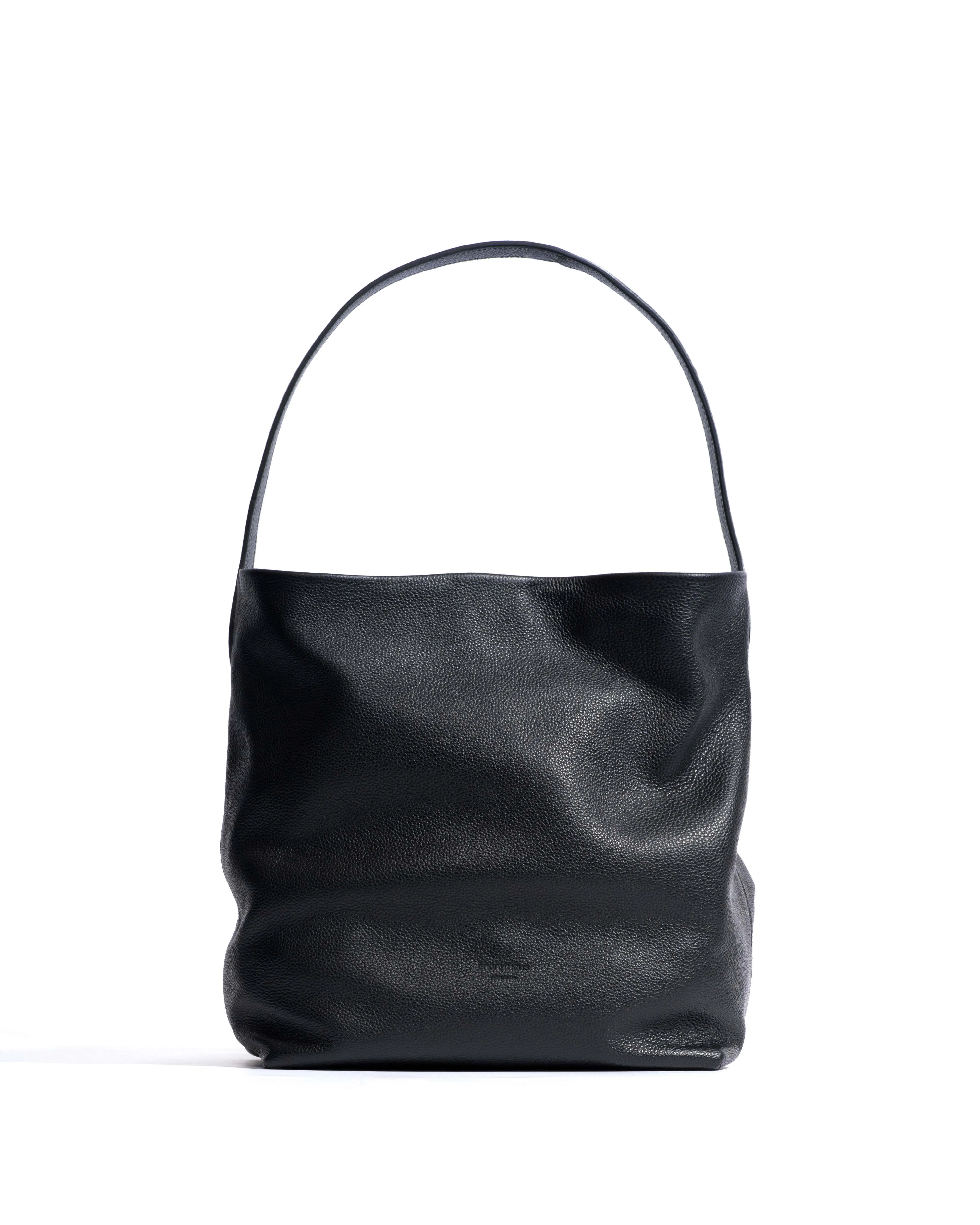 Versa slouchy everyday bag Pebbled soft calf Black sold by Anonymous Copenhagen