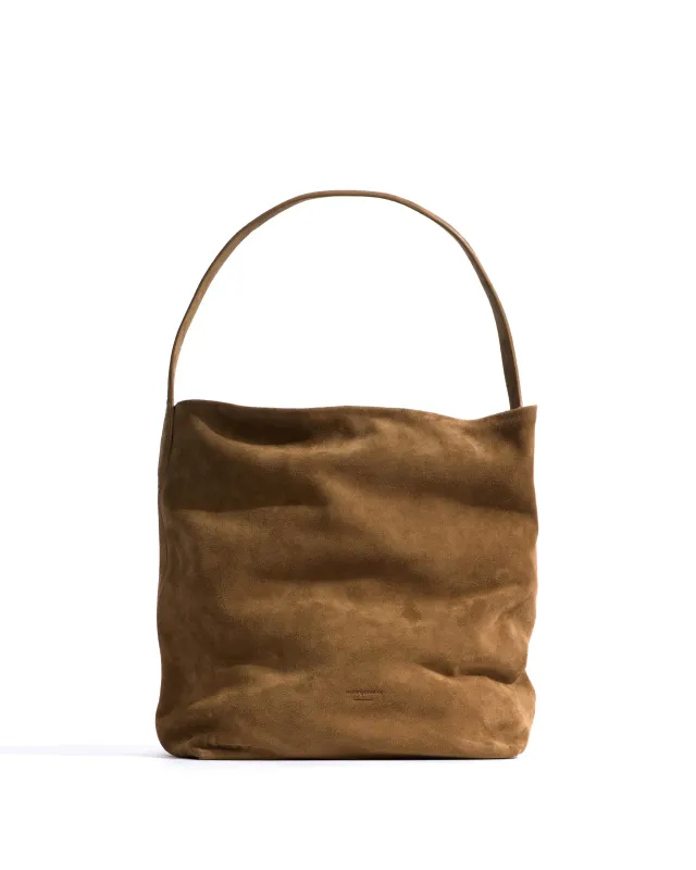 Versa slouchy everyday bag Calf suede Cinnamon sold by Anonymous Copenhagen